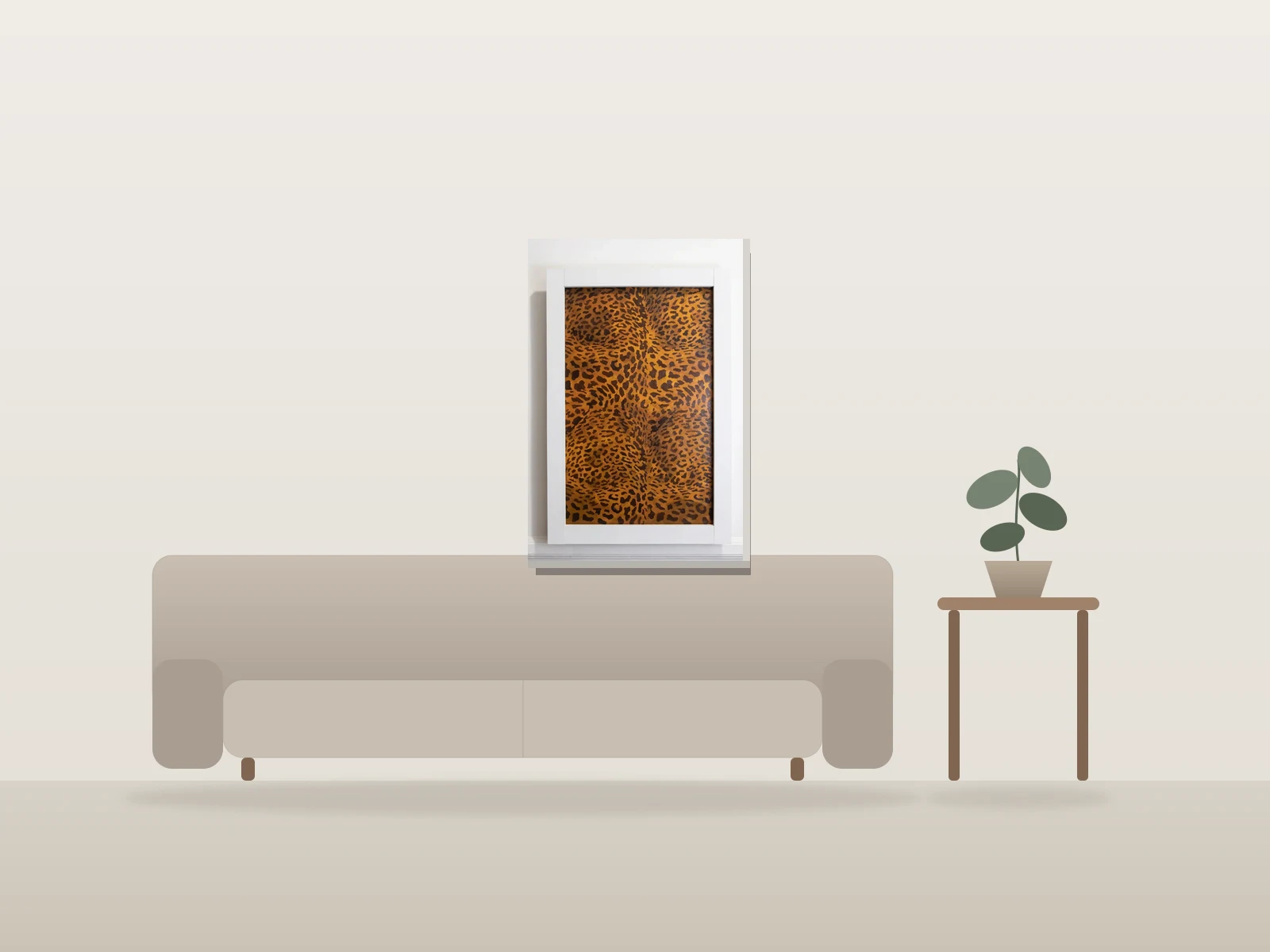pardus pardus by Yves Argue shown to scale in a room