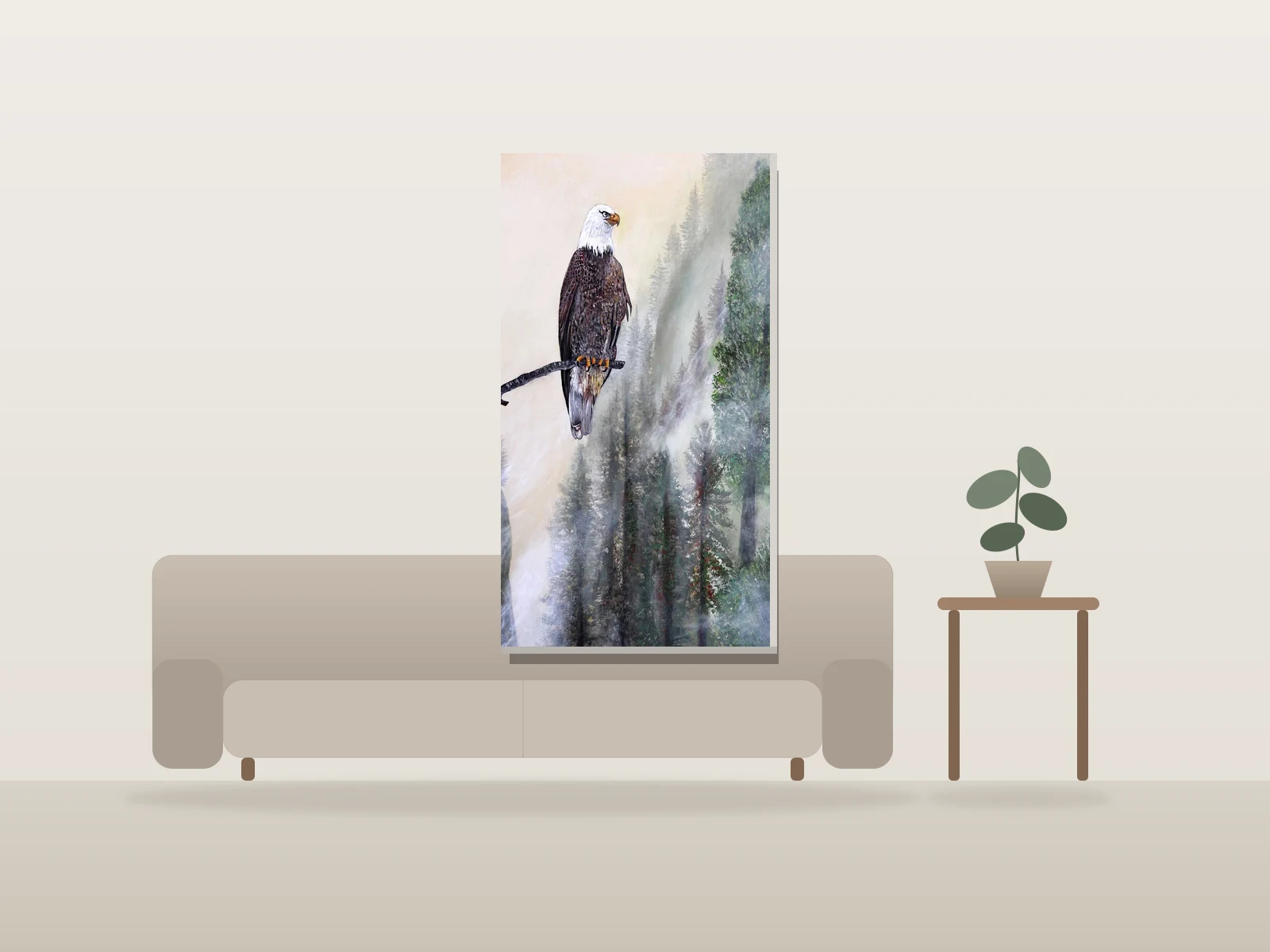 Mon ami du matin by zeffino shown to scale in a room