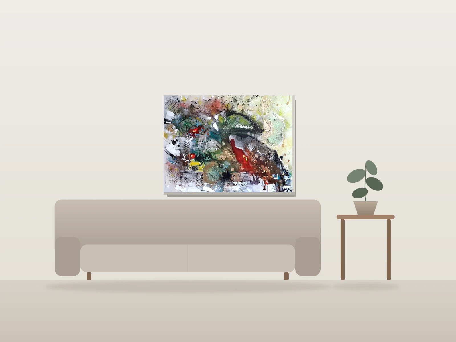 Géométrie Variable by CCloutier shown to scale in a room