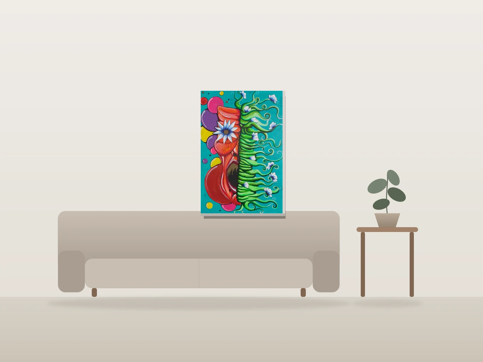 Évaporé by Atica Colors shown to scale in a room