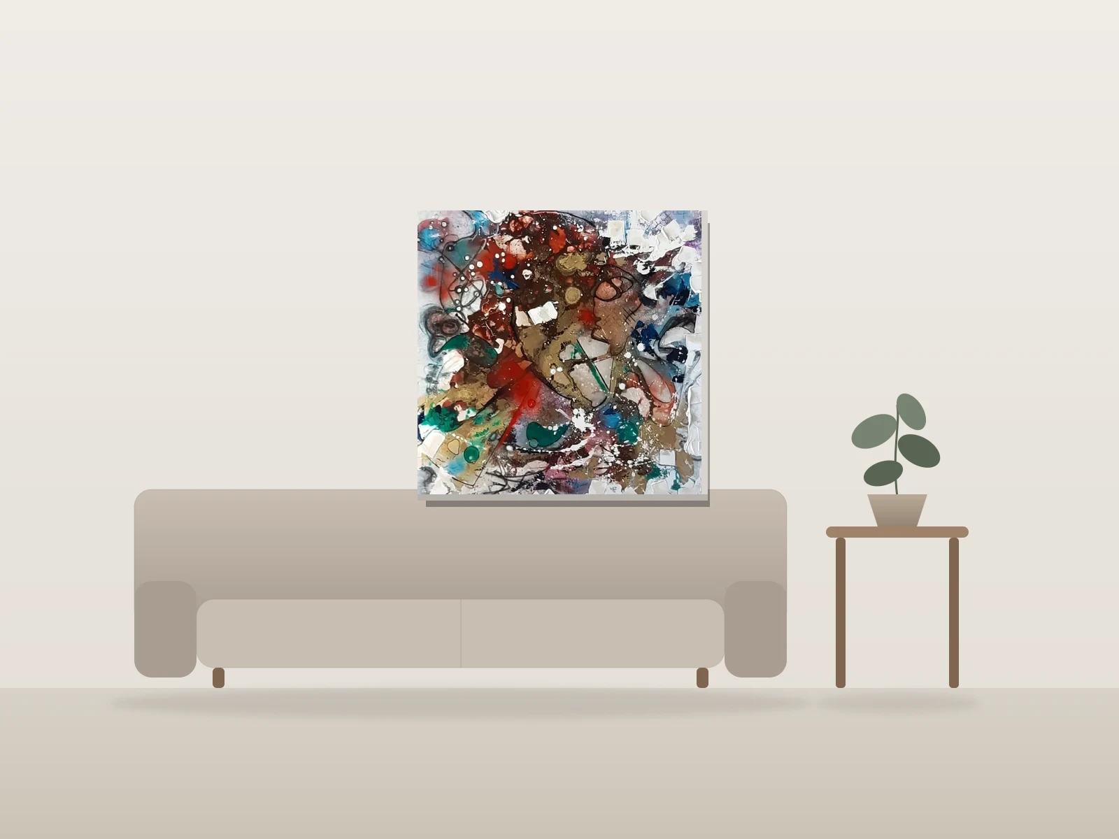 Mascarade Hivernale by CCloutier shown to scale in a room