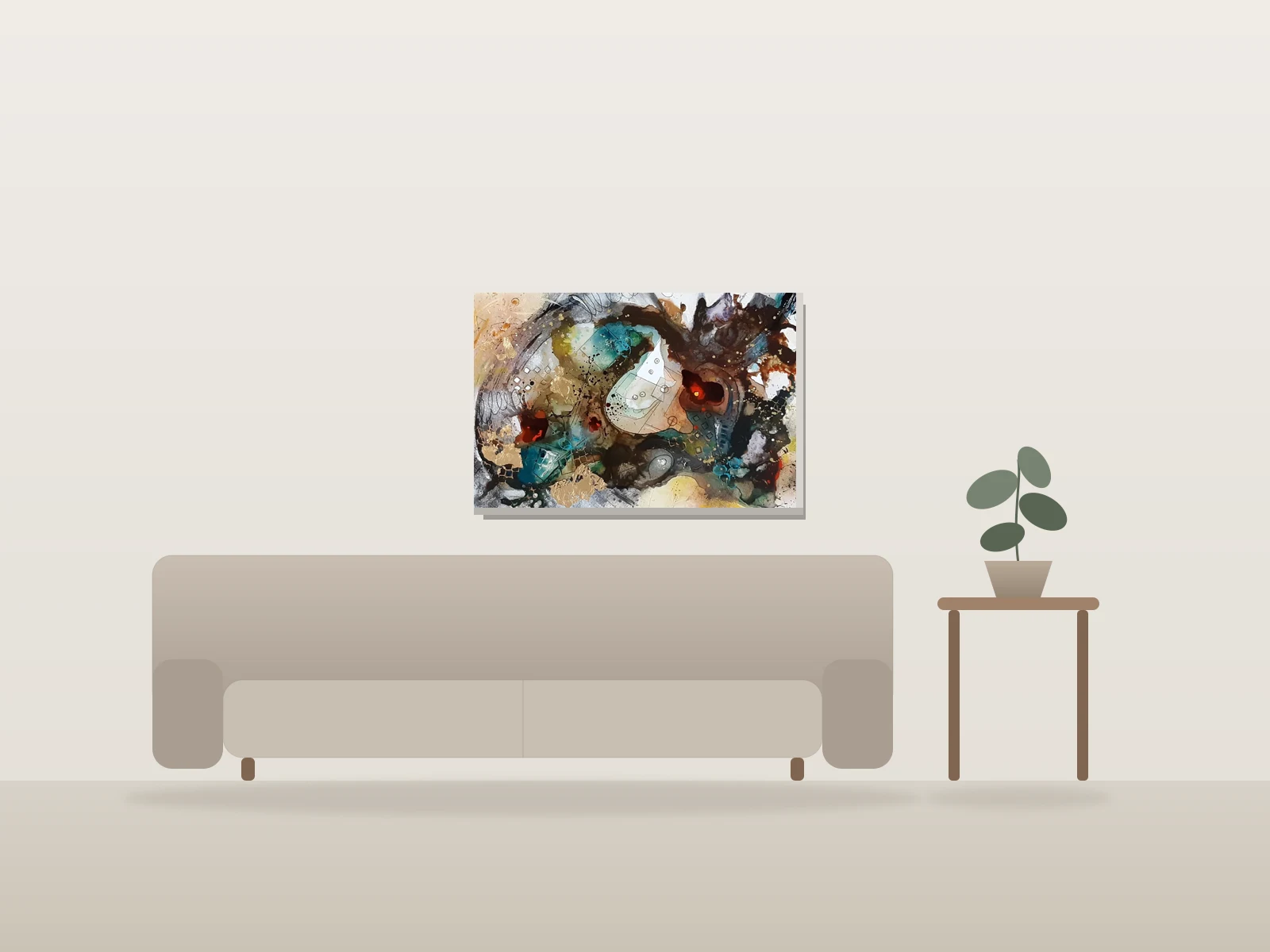 Un Monde Mystique by CCloutier shown to scale in a room