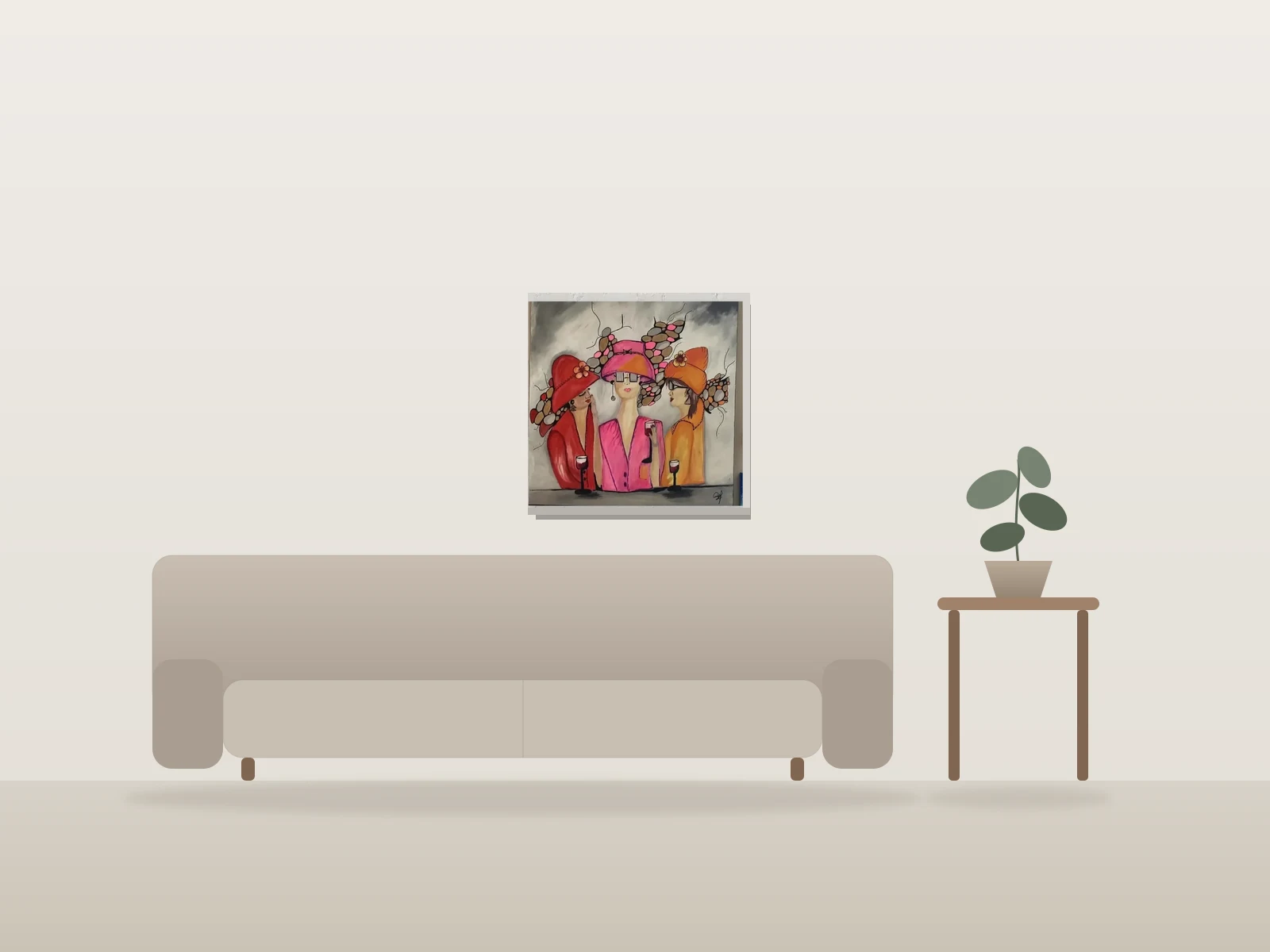 L'Amour by So shown to scale in a room