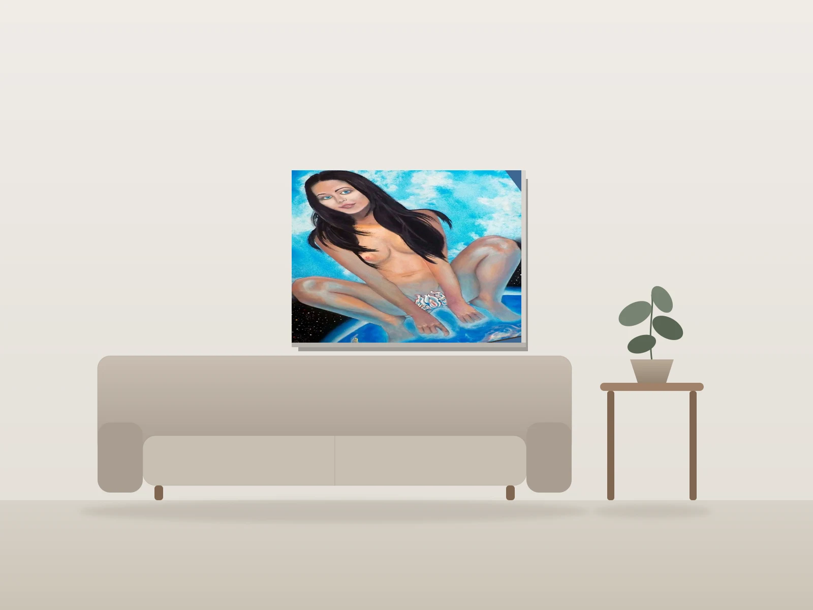 L'esprit de Gaia by zeffino shown to scale in a room