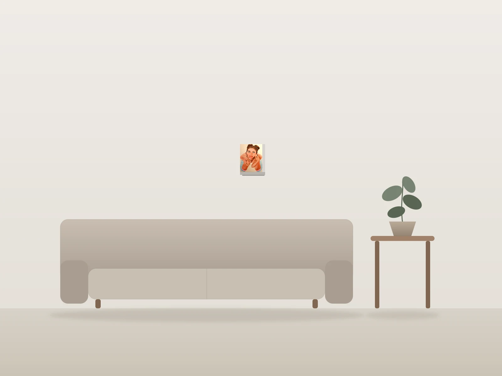 Loli et le lolipop by zeffino shown to scale in a room
