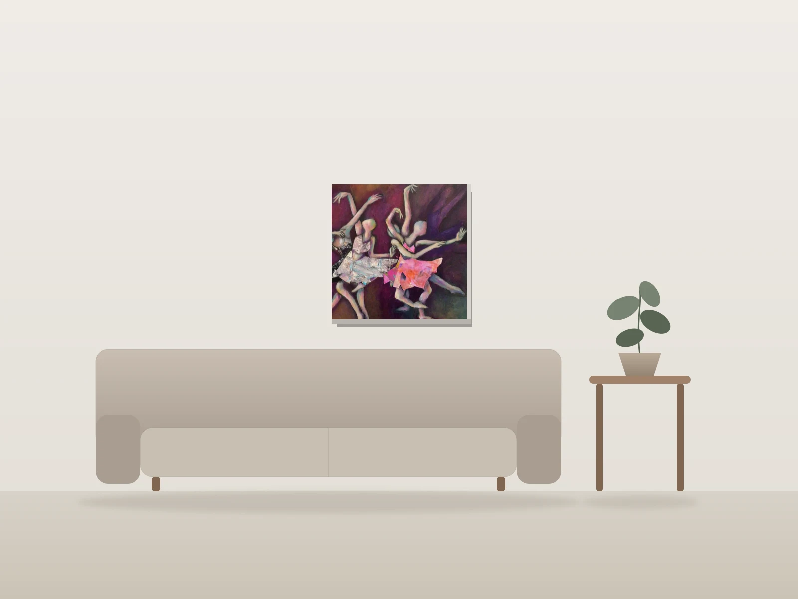 D’un infini secret à l’autre by Denise Girard shown to scale in a room