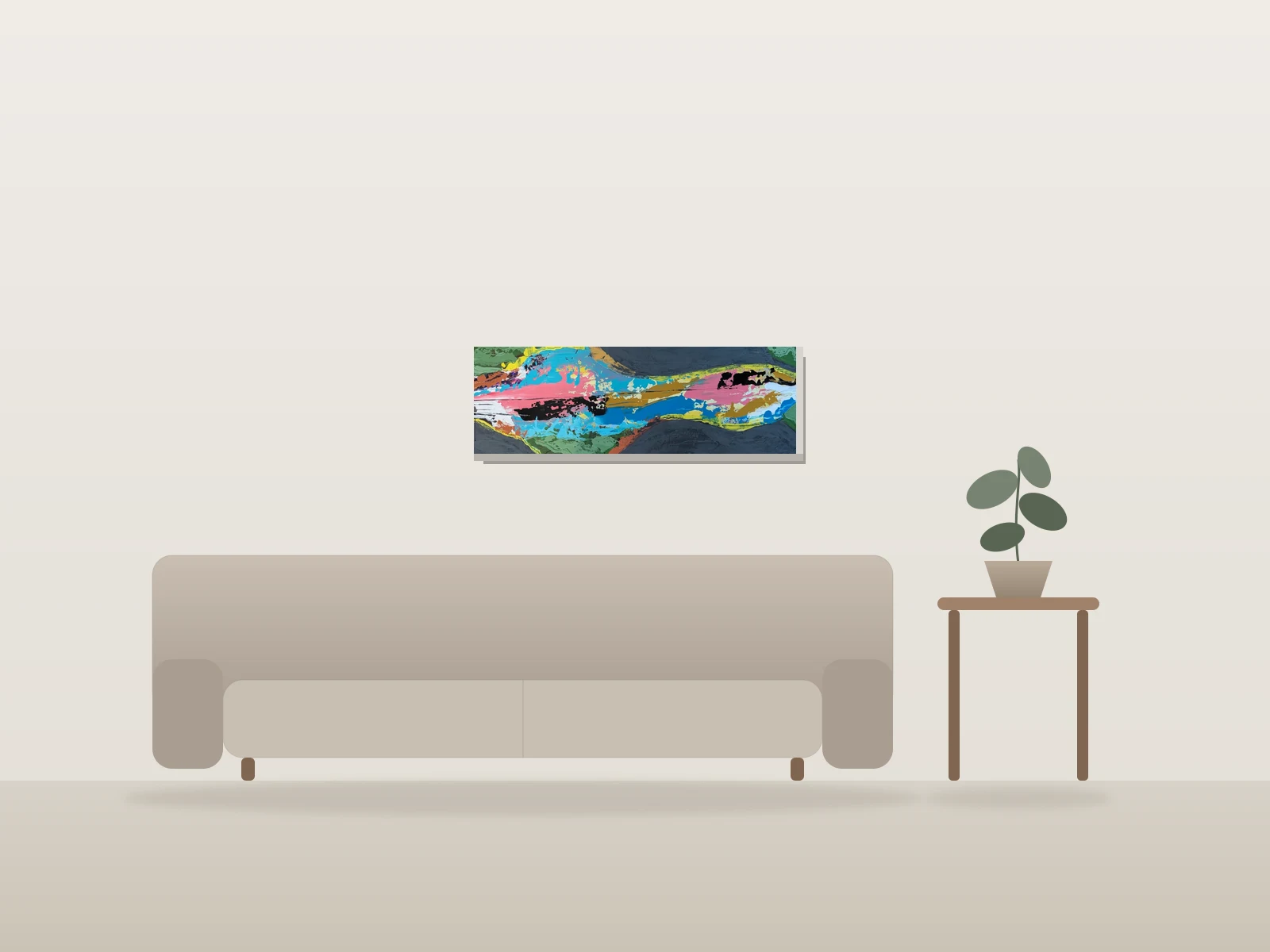 Voyage by Rosie shown to scale in a room