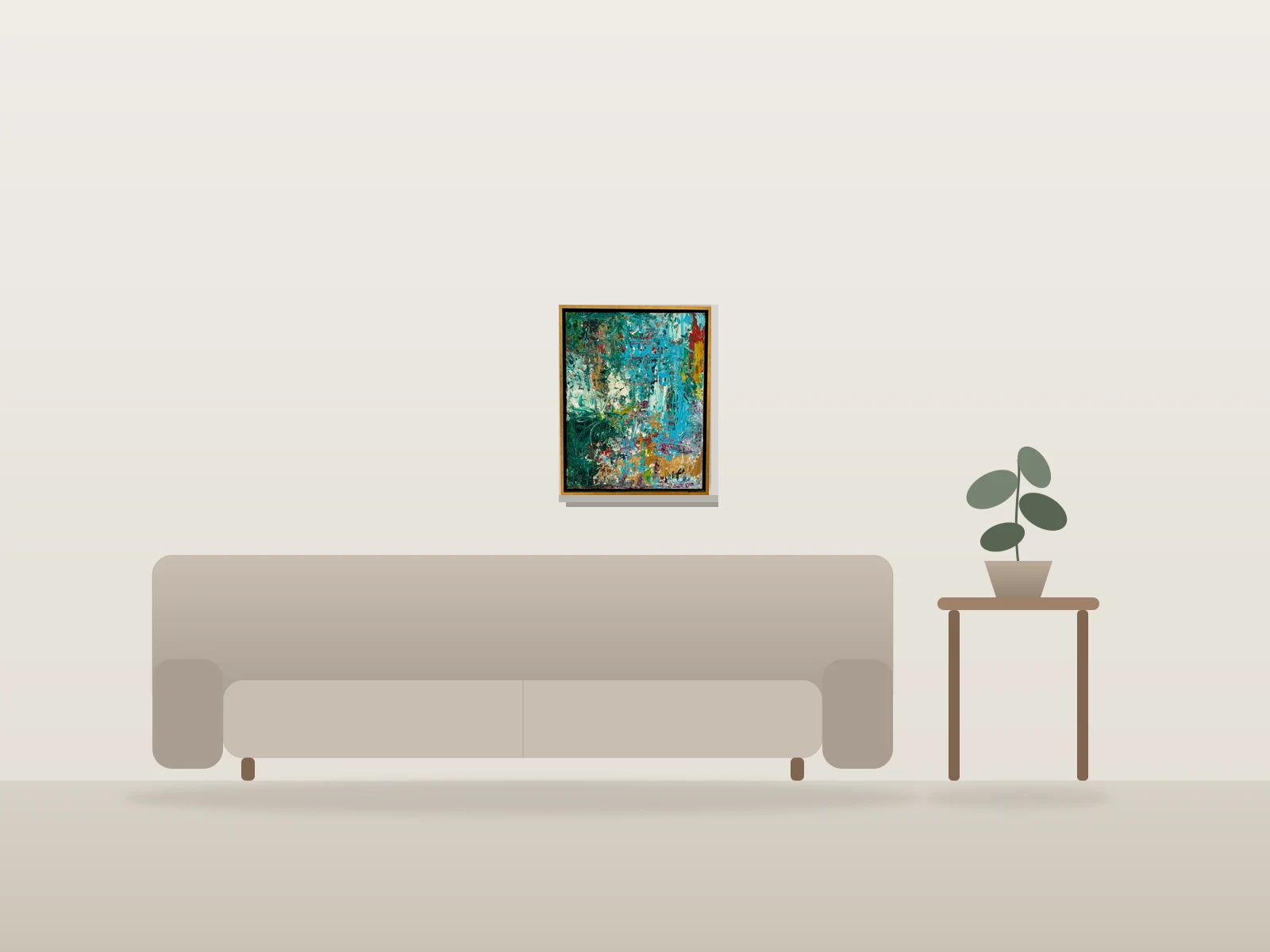 Éden by Melen shown to scale in a room