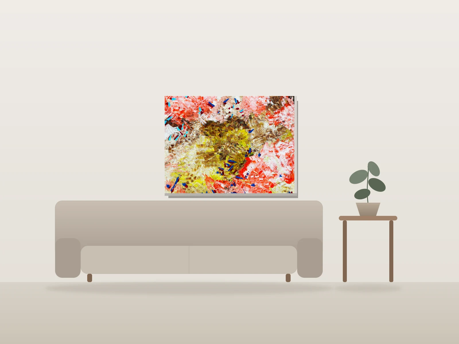 Déconcerté by Antoine Khanji shown to scale in a room