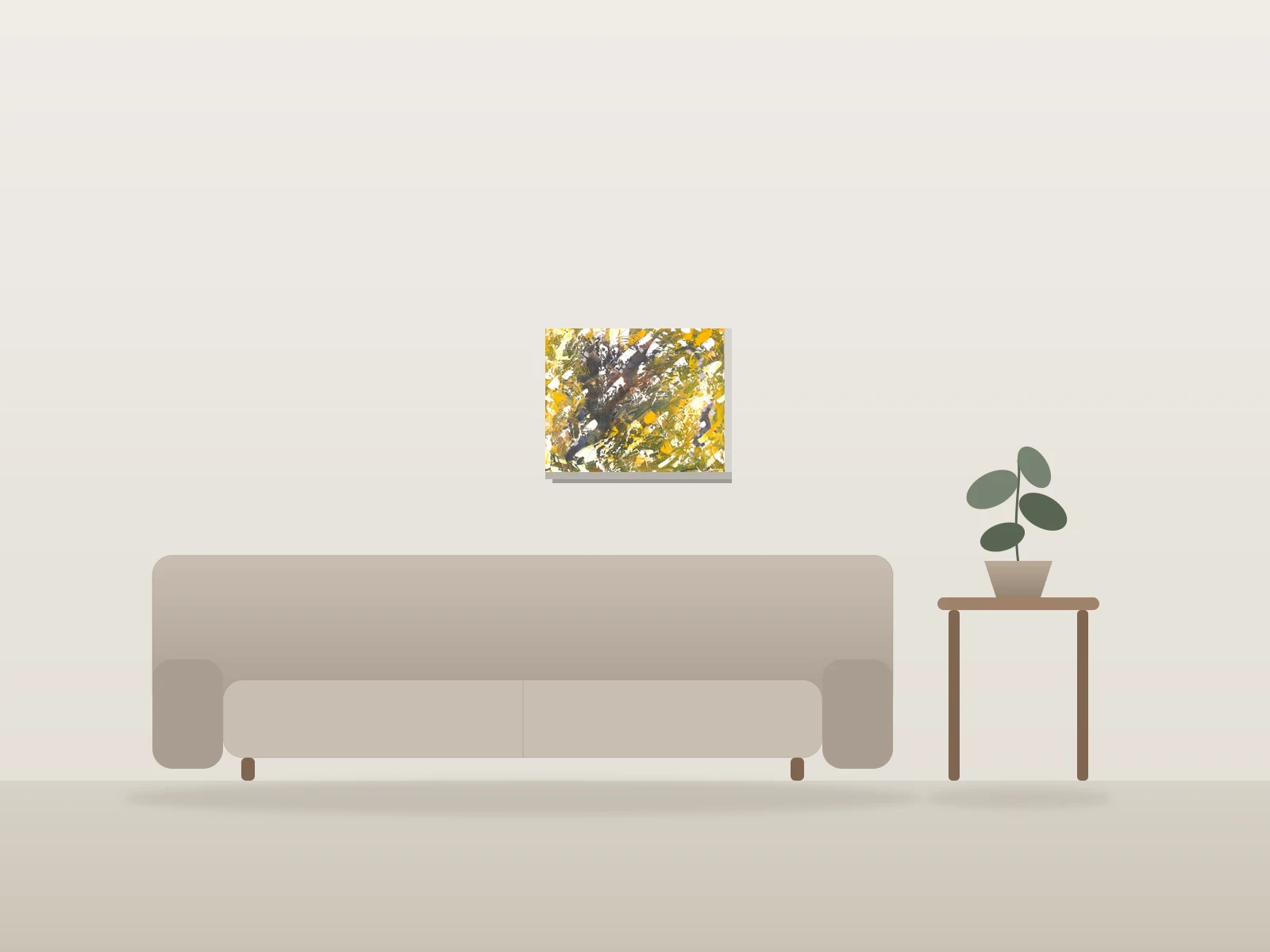 Les liens qui unissent by Antoine Khanji shown to scale in a room