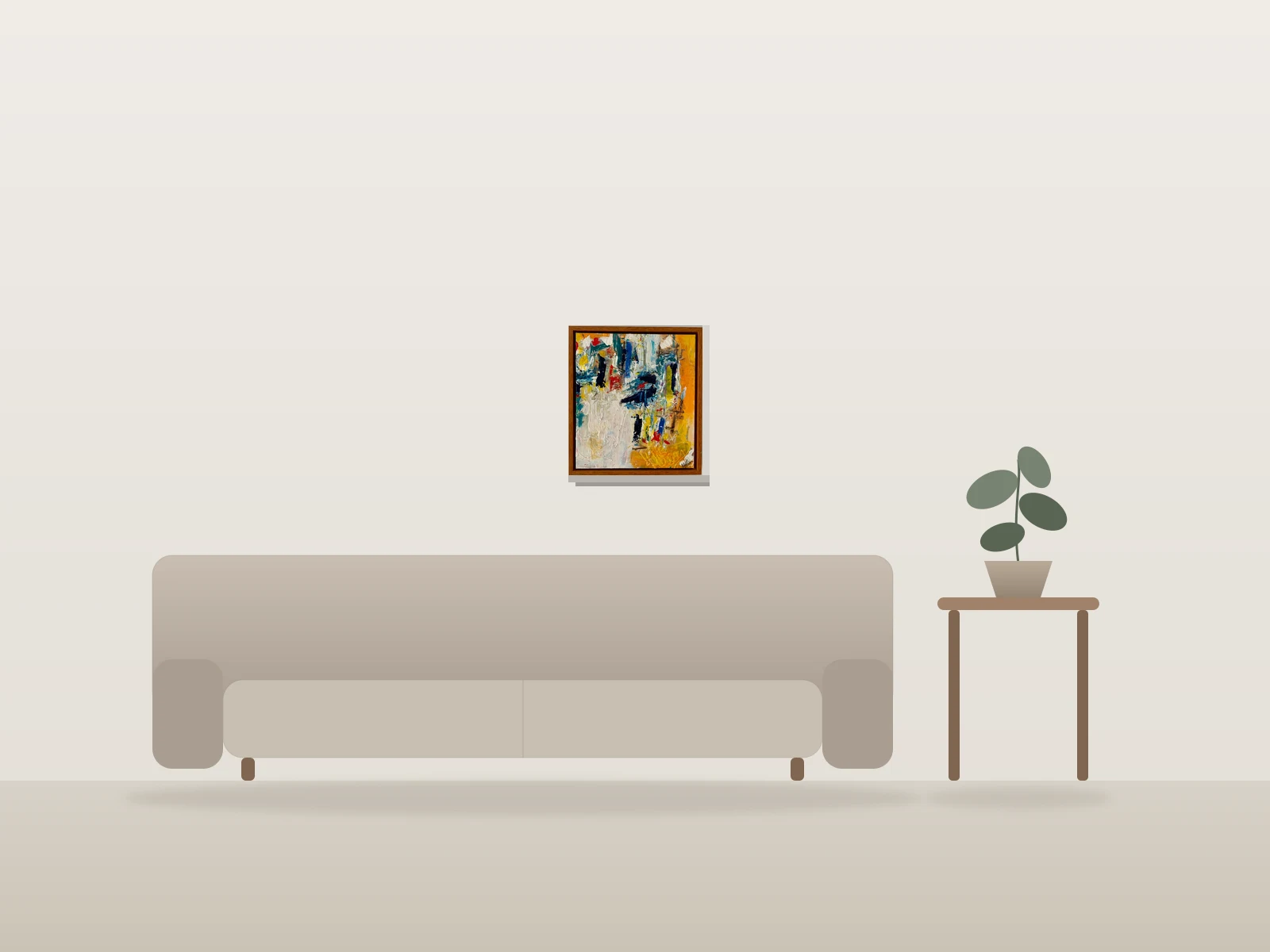 Éclair by Melen shown to scale in a room