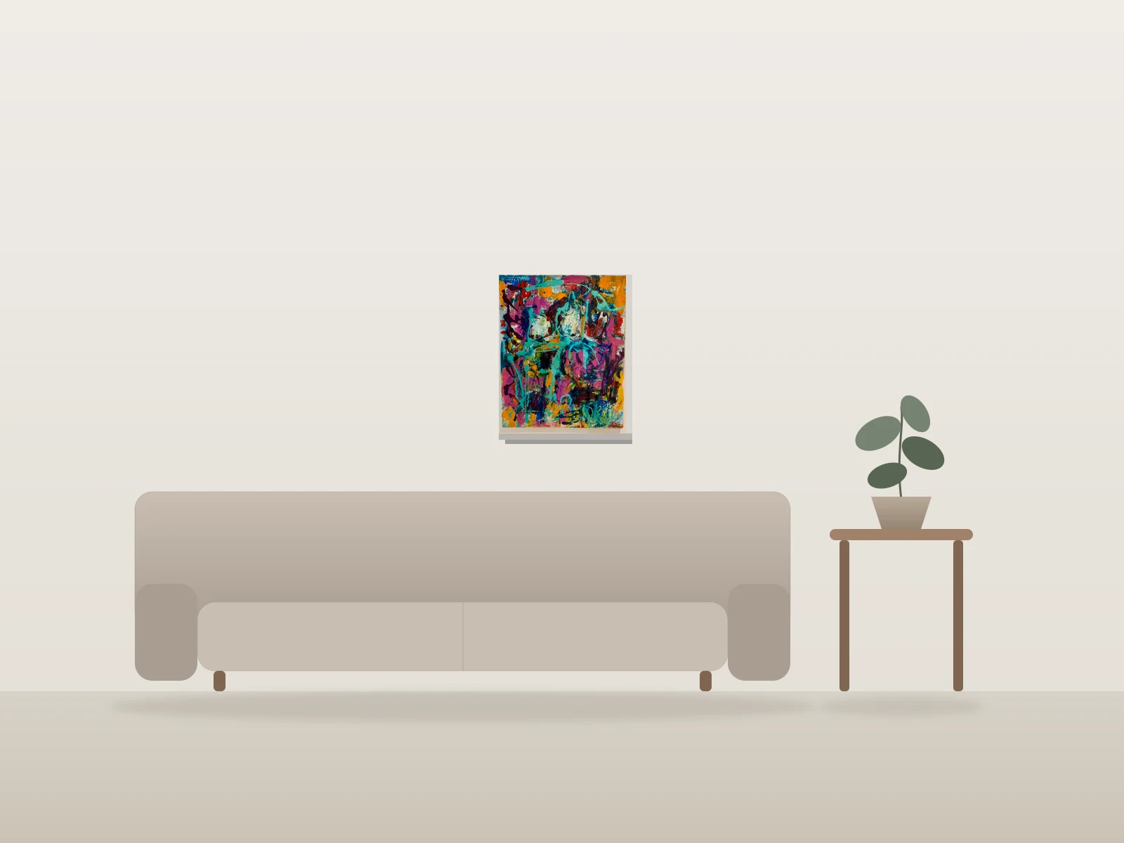 1980 by Melen shown to scale in a room