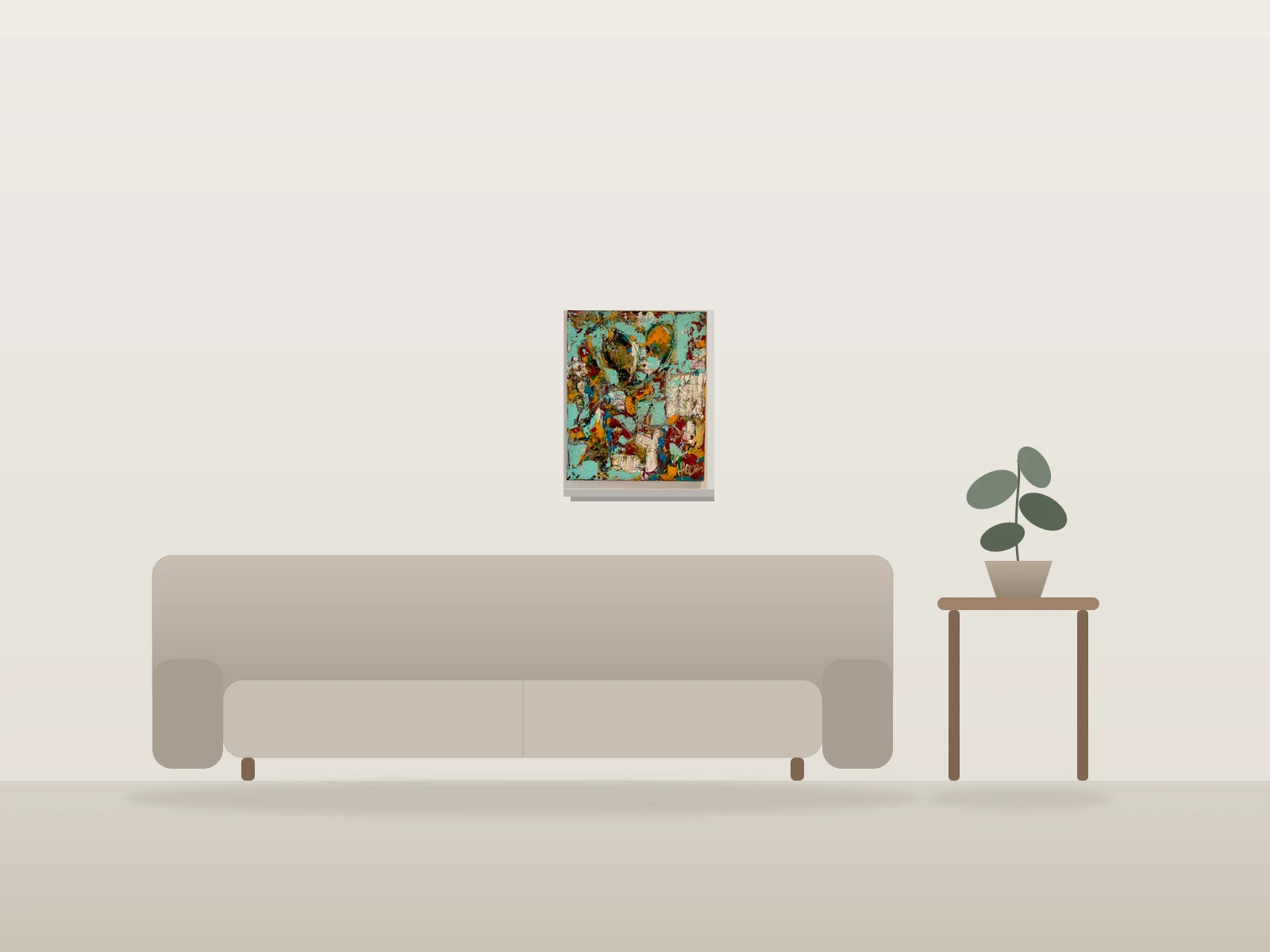 Lov by Melen shown to scale in a room