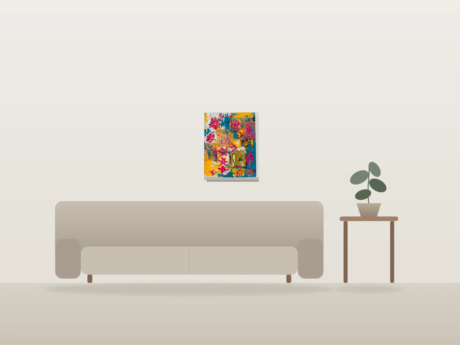 Edie by Melen shown to scale in a room