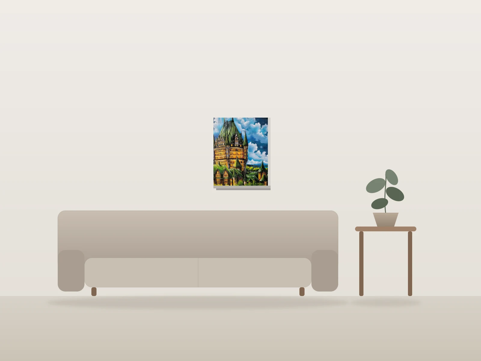 Une nuit au château by Mely shown to scale in a room