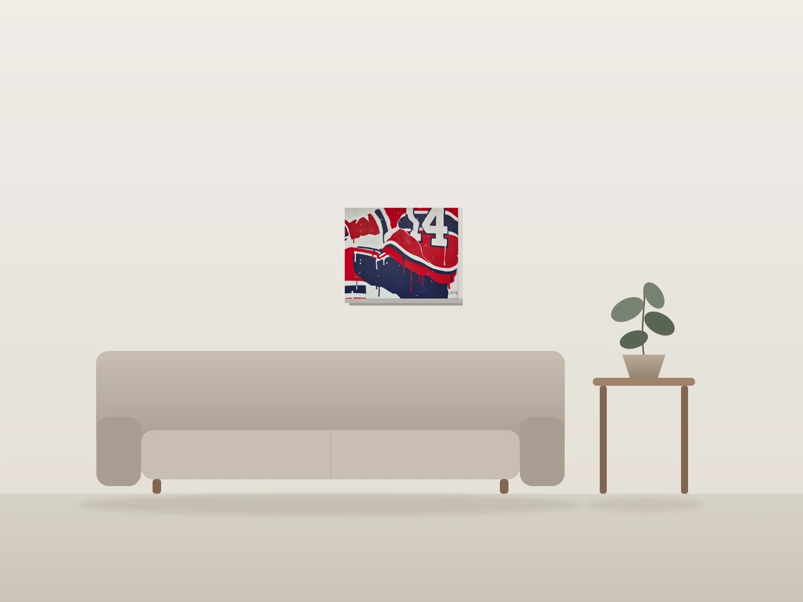 #14 by m42 shown to scale in a room