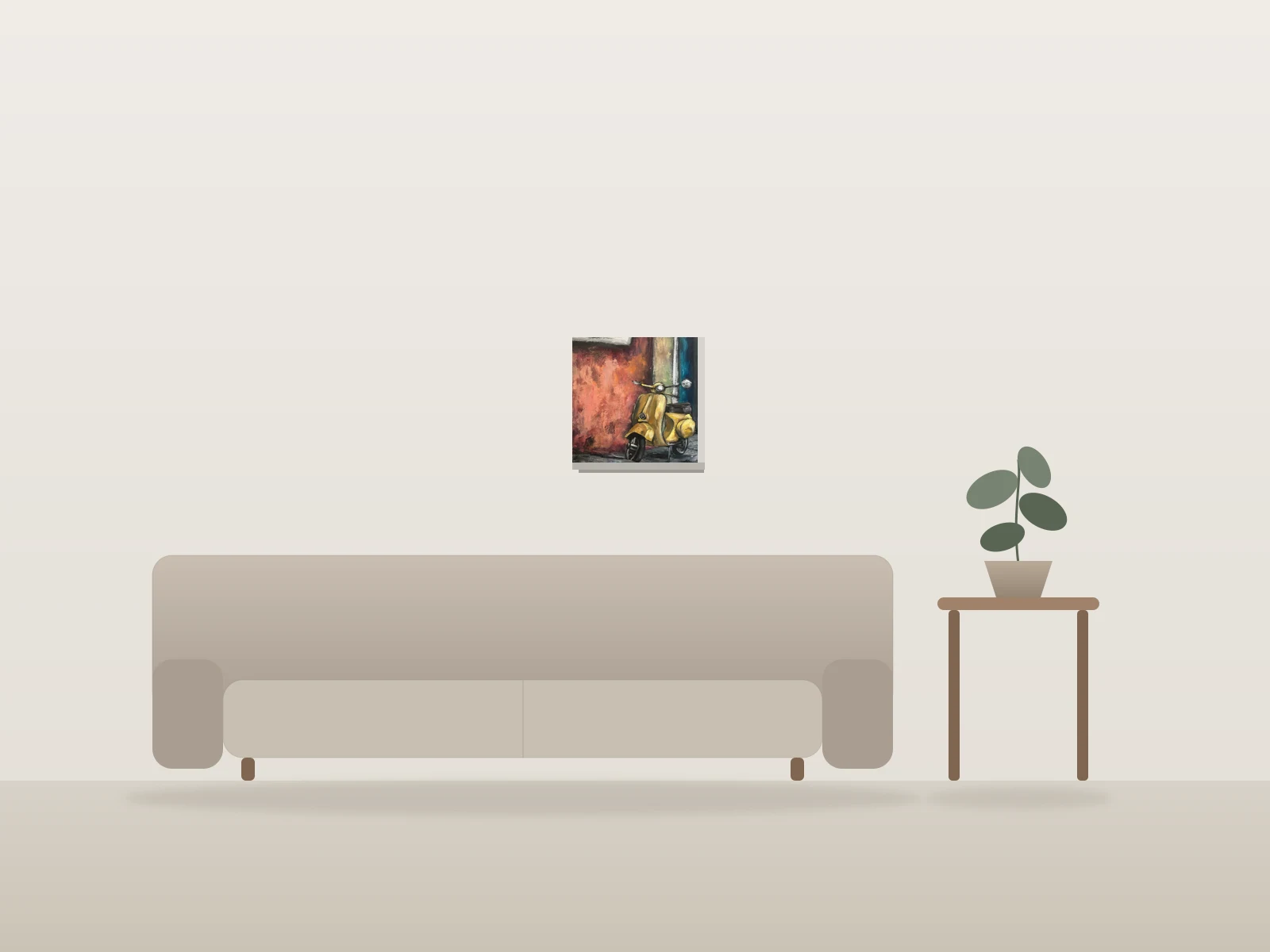 Sieste by Sylvie Lauzon shown to scale in a room