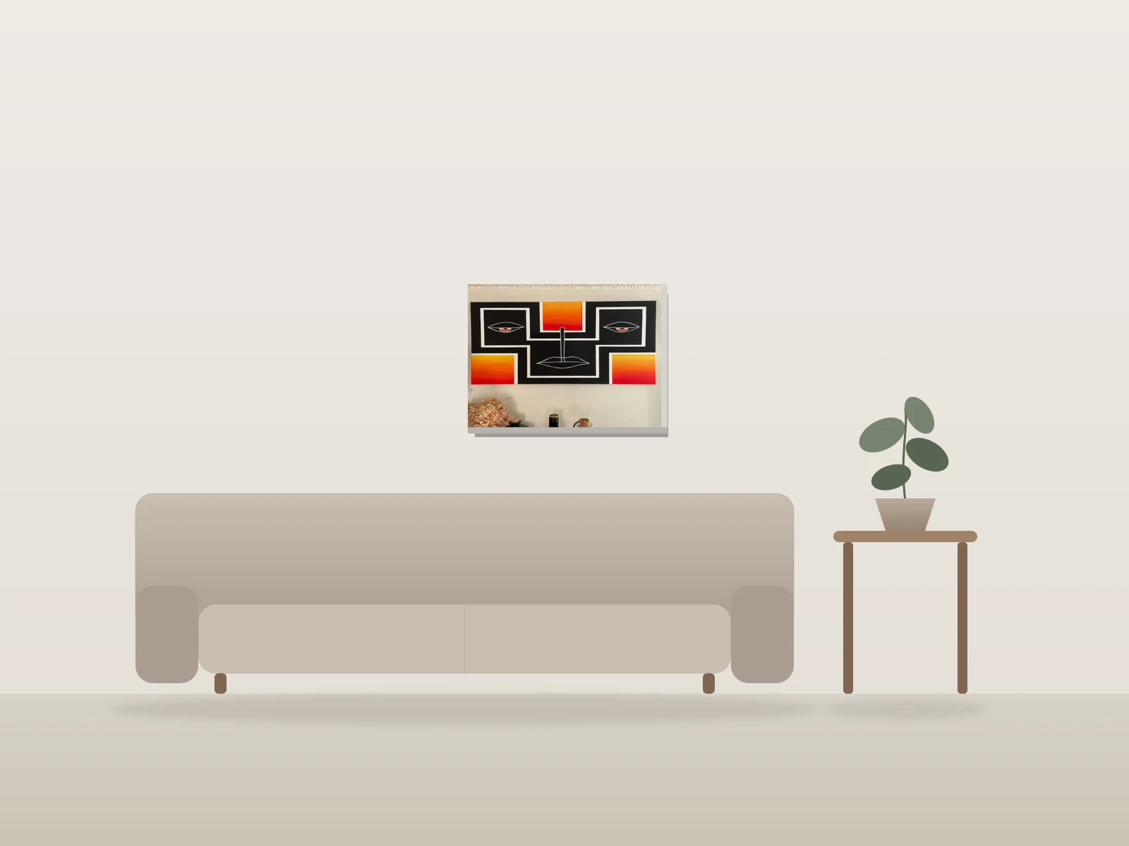 Chaleur by Jahkim shown to scale in a room