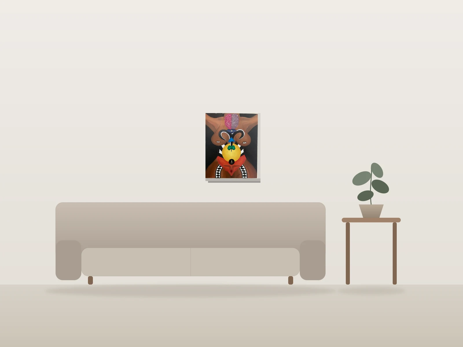 Plexus by Jahkim shown to scale in a room