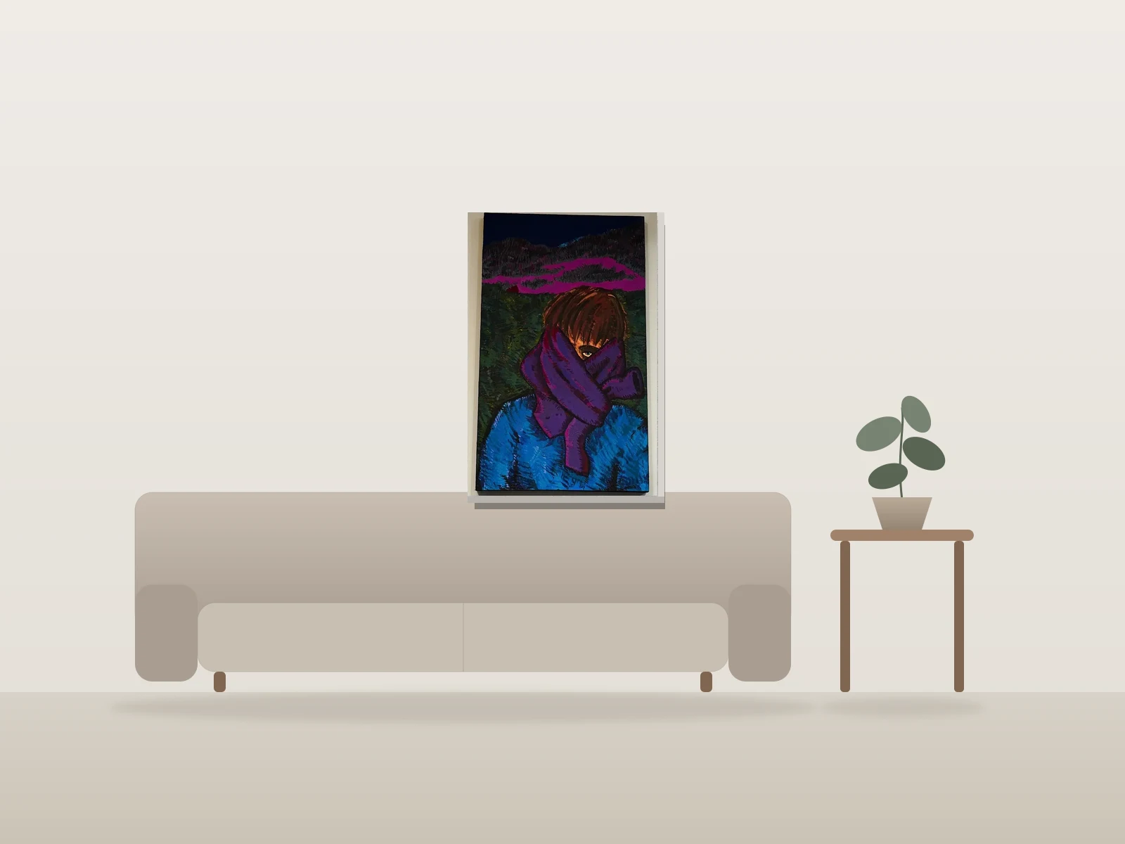 Délirant, by Layoo shown to scale in a room