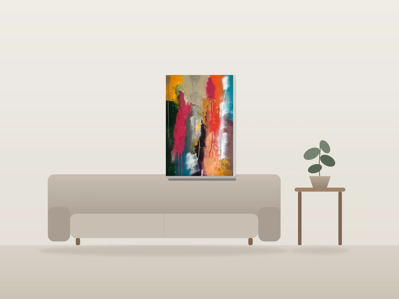 Tout le Glamour. by Olivier Salvas Artiste shown to scale in a room