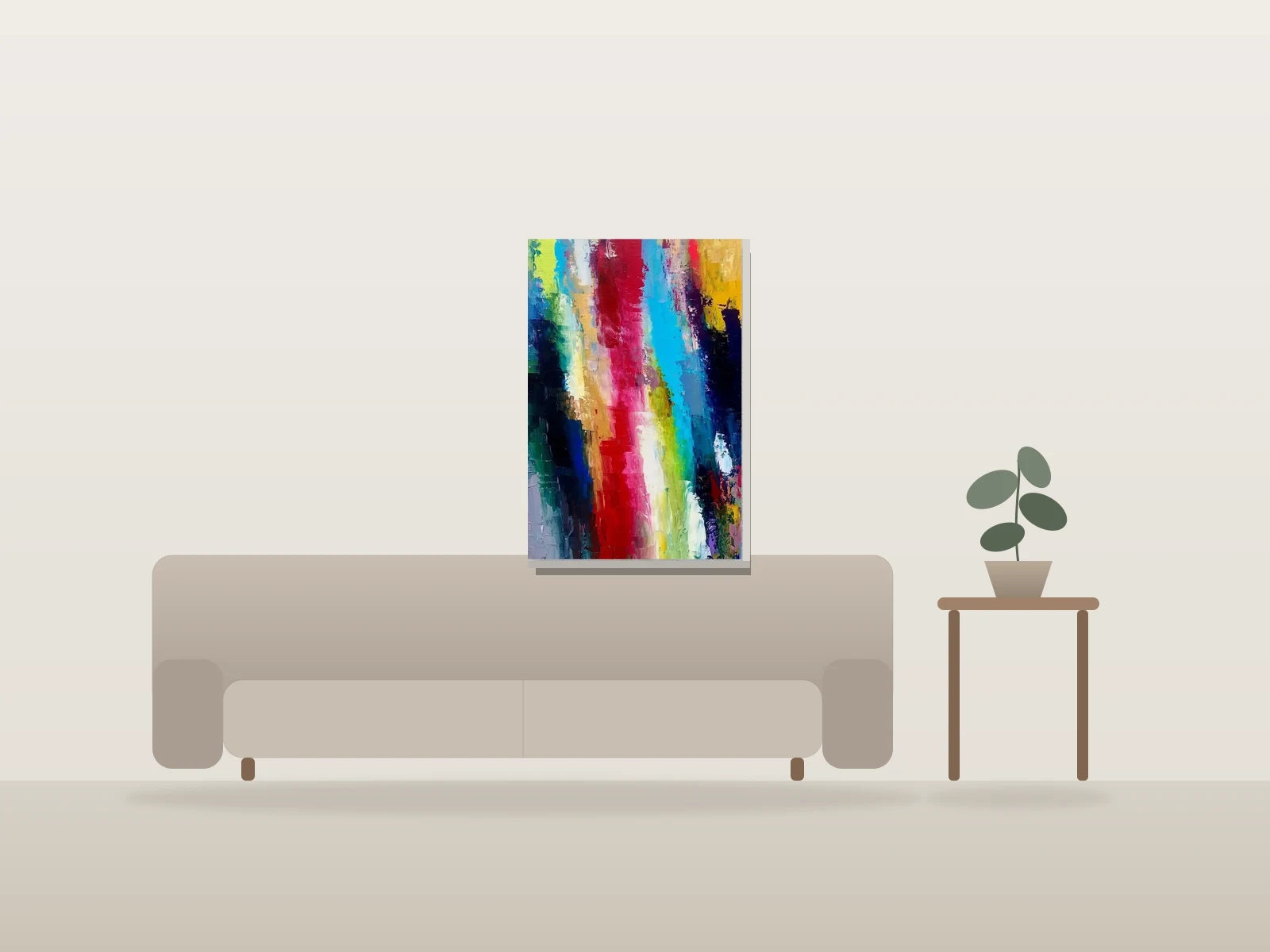 Fierté by Olivier Salvas Artiste shown to scale in a room