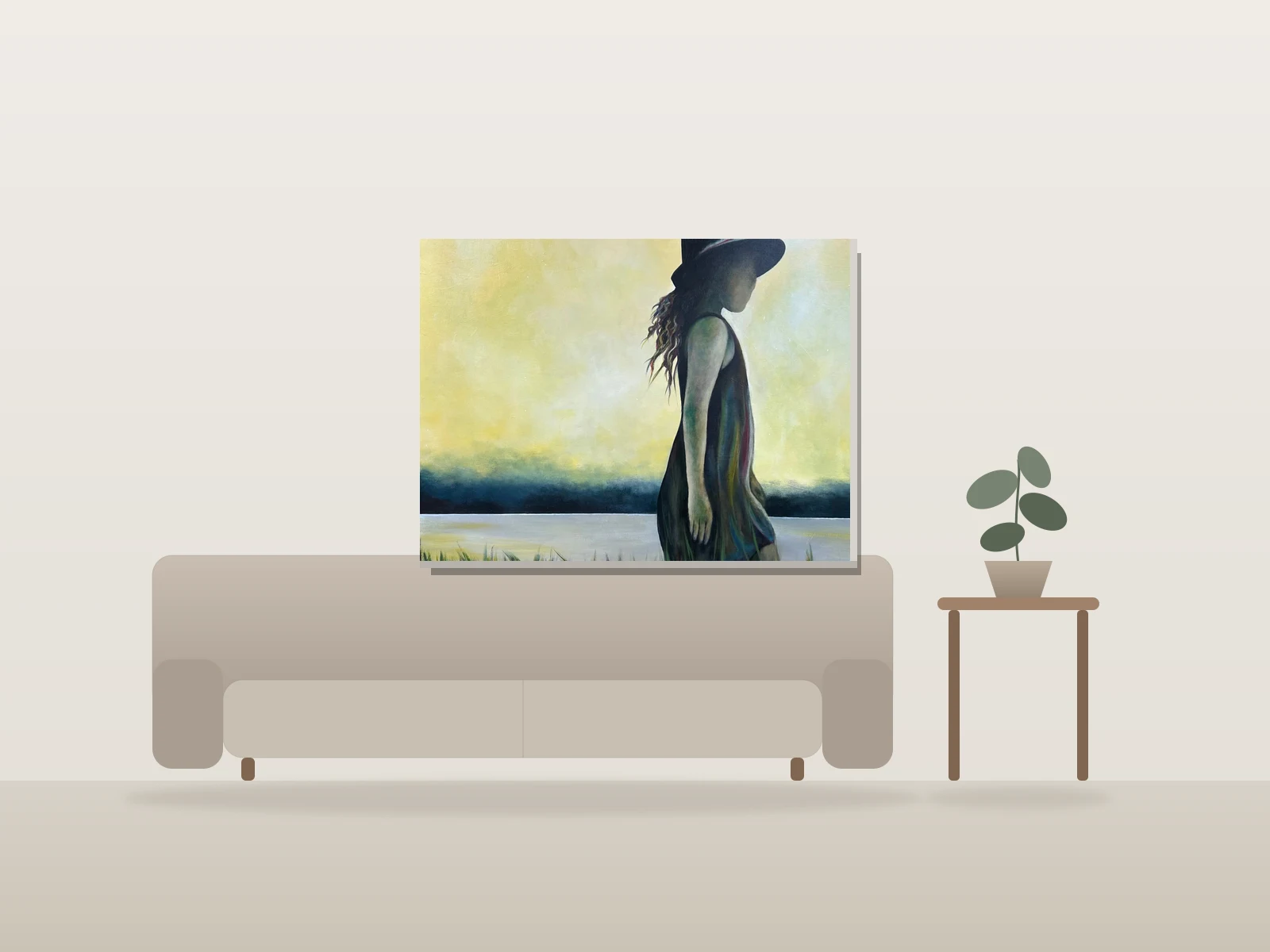 Les îles by Arseneau shown to scale in a room