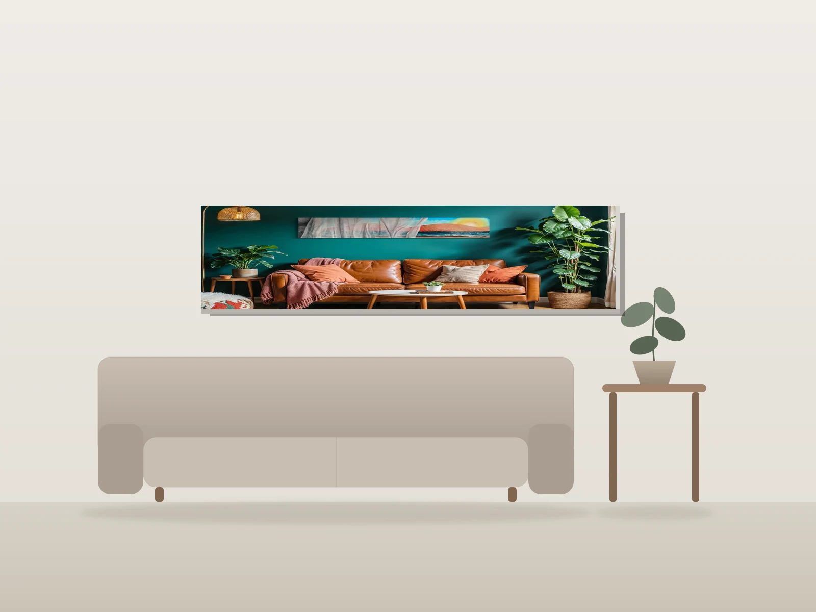 Sérénité by Monique Boudreau shown to scale in a room