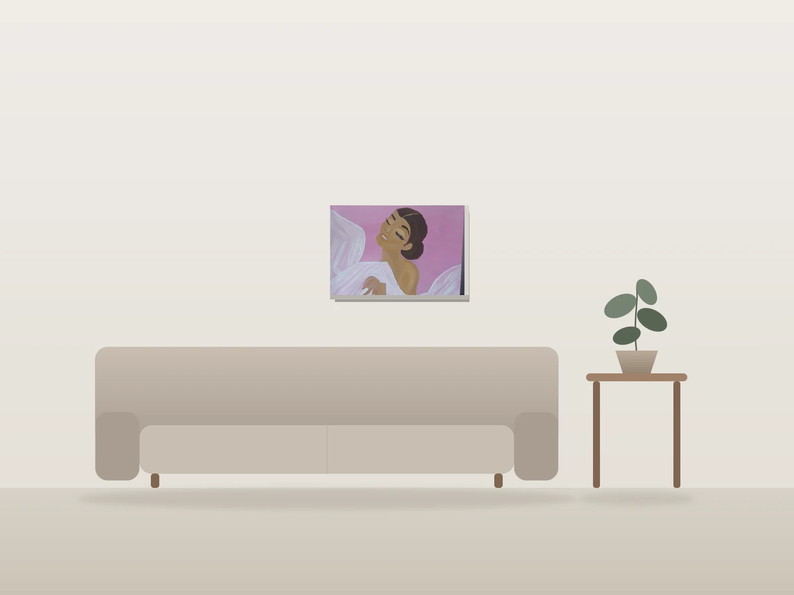 Le voile by theartwizart shown to scale in a room