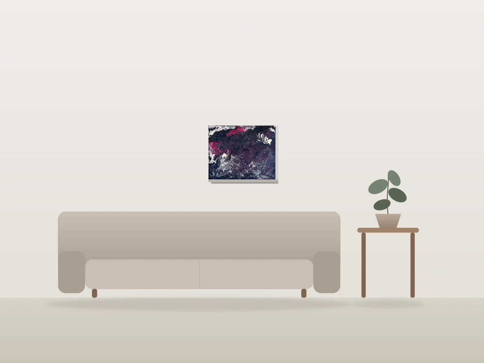 Émotions by Christine Lantin shown to scale in a room