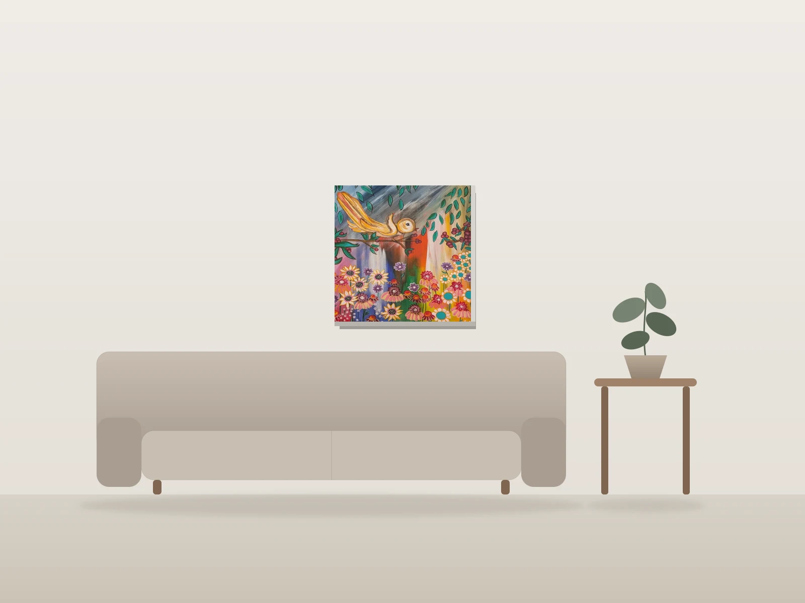 Couleurs d'enfants by Sophie shown to scale in a room