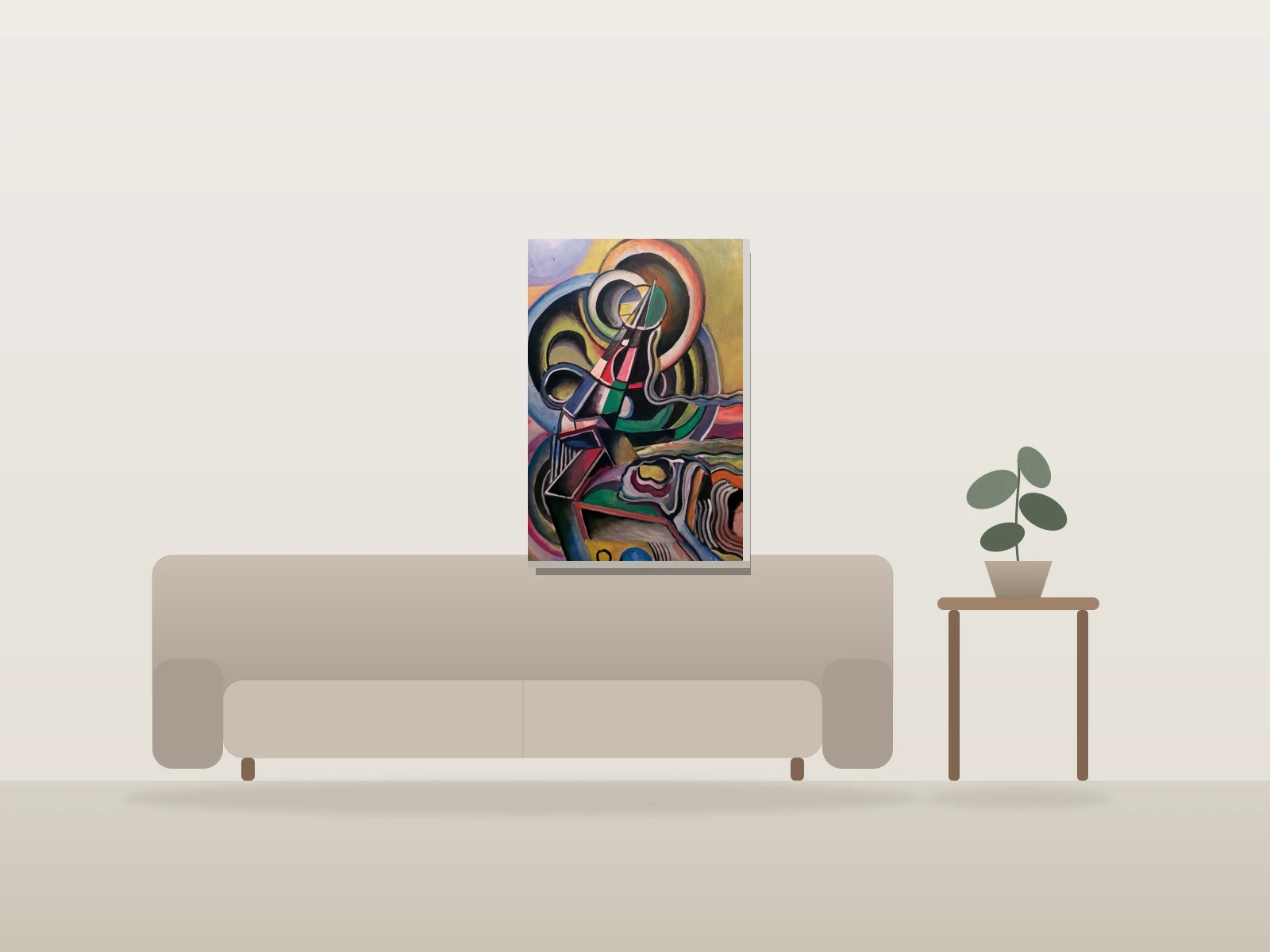 Abstract 1 by David shown to scale in a room