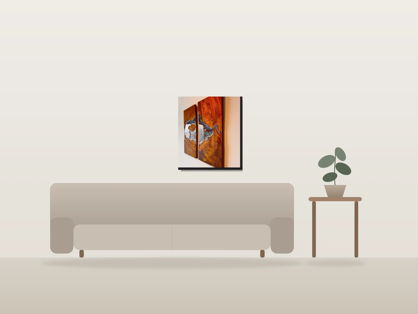 Riviera by Ren shown to scale in a room