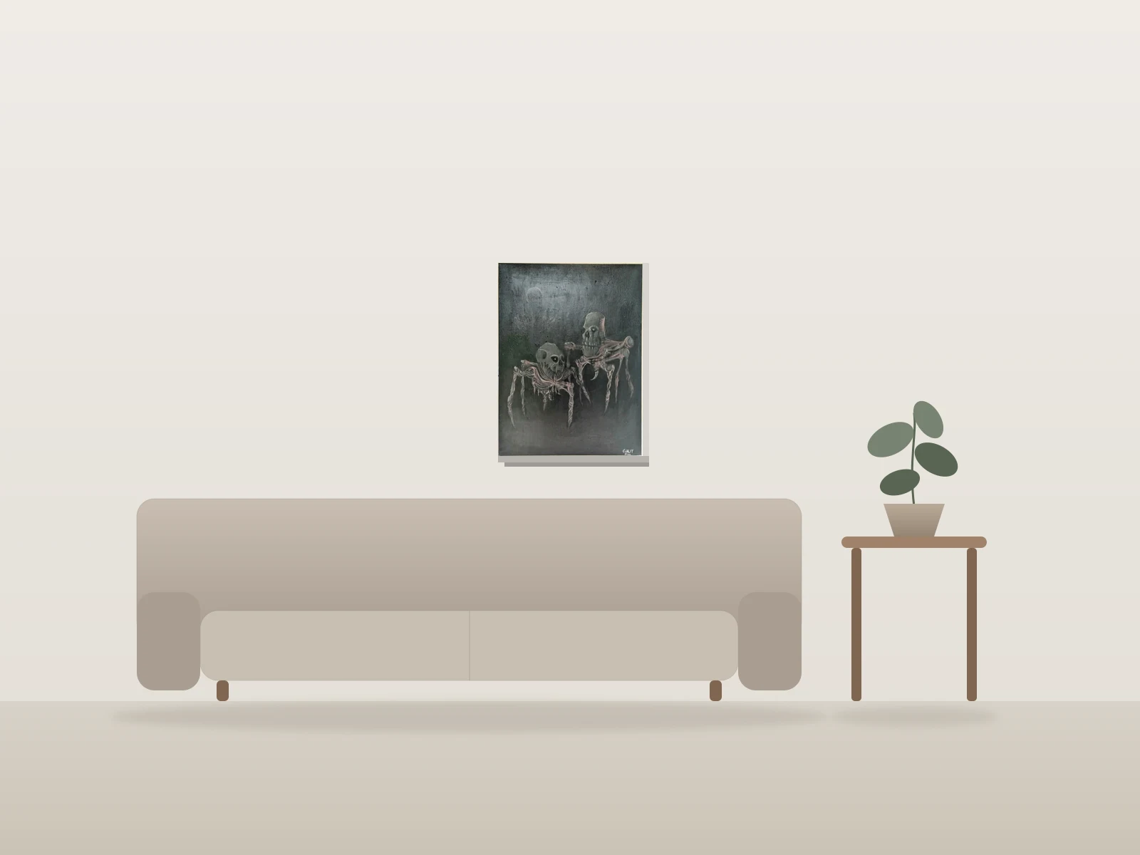 Arachides : Séparation by Gaut shown to scale in a room