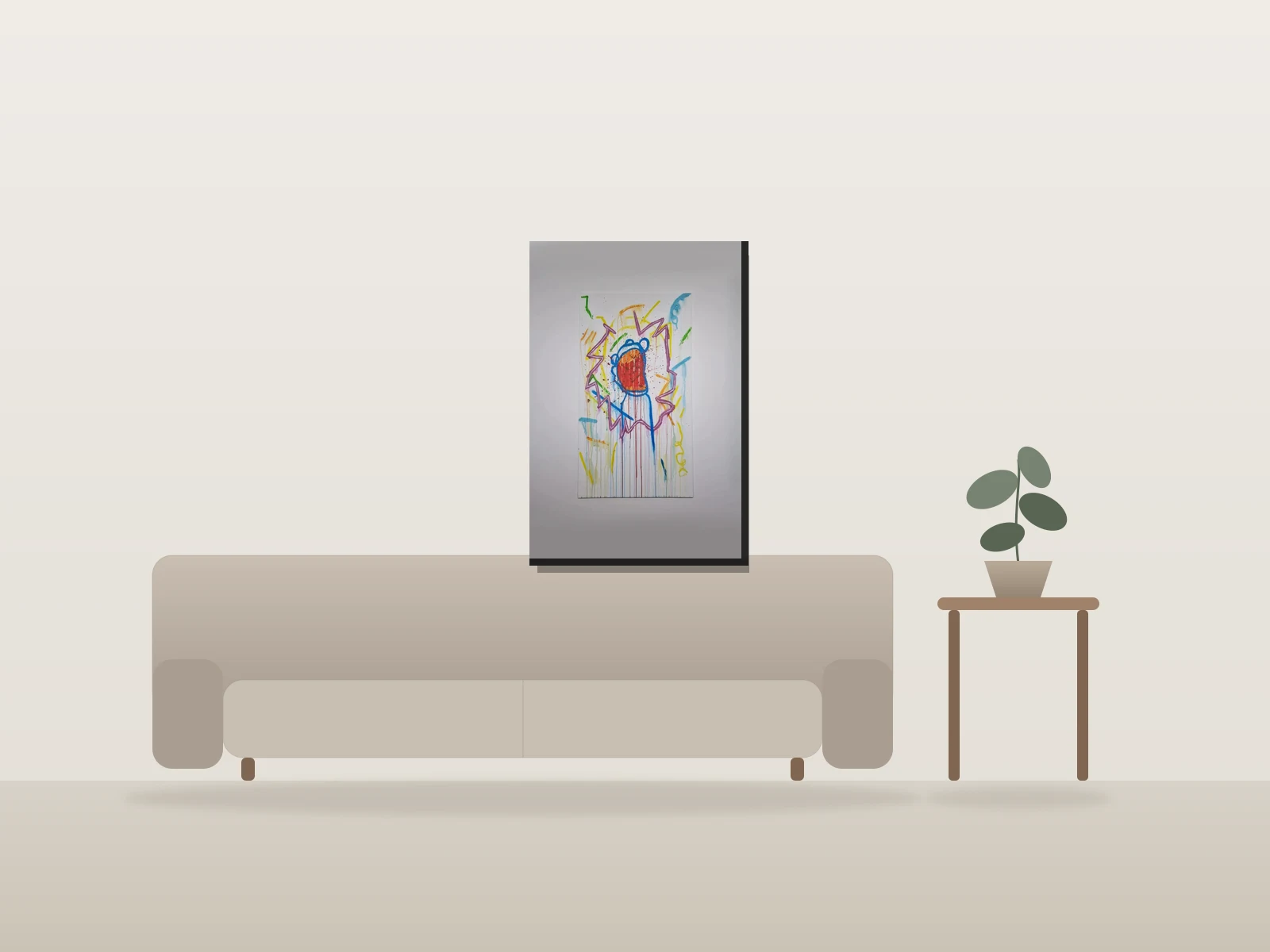 Monsieur Sensible by Naqo shown to scale in a room