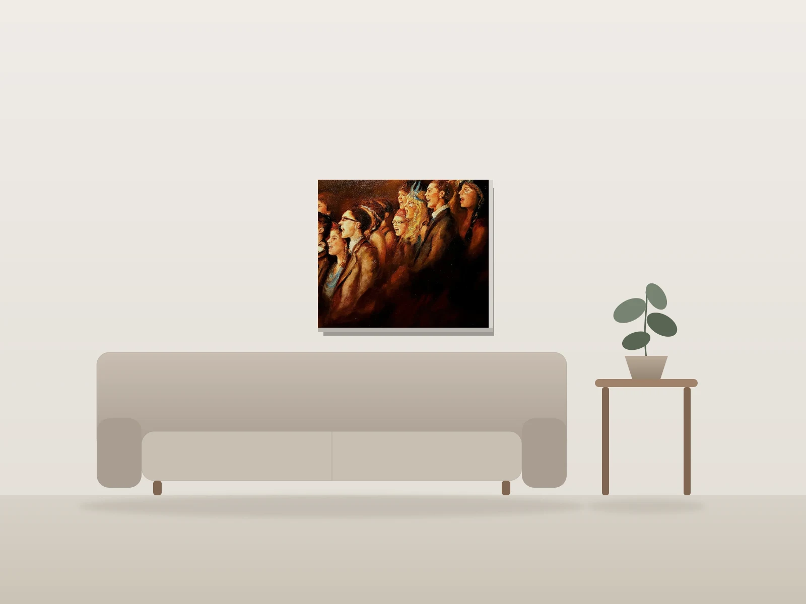 Théatre à l'école by Christine Gagnon shown to scale in a room