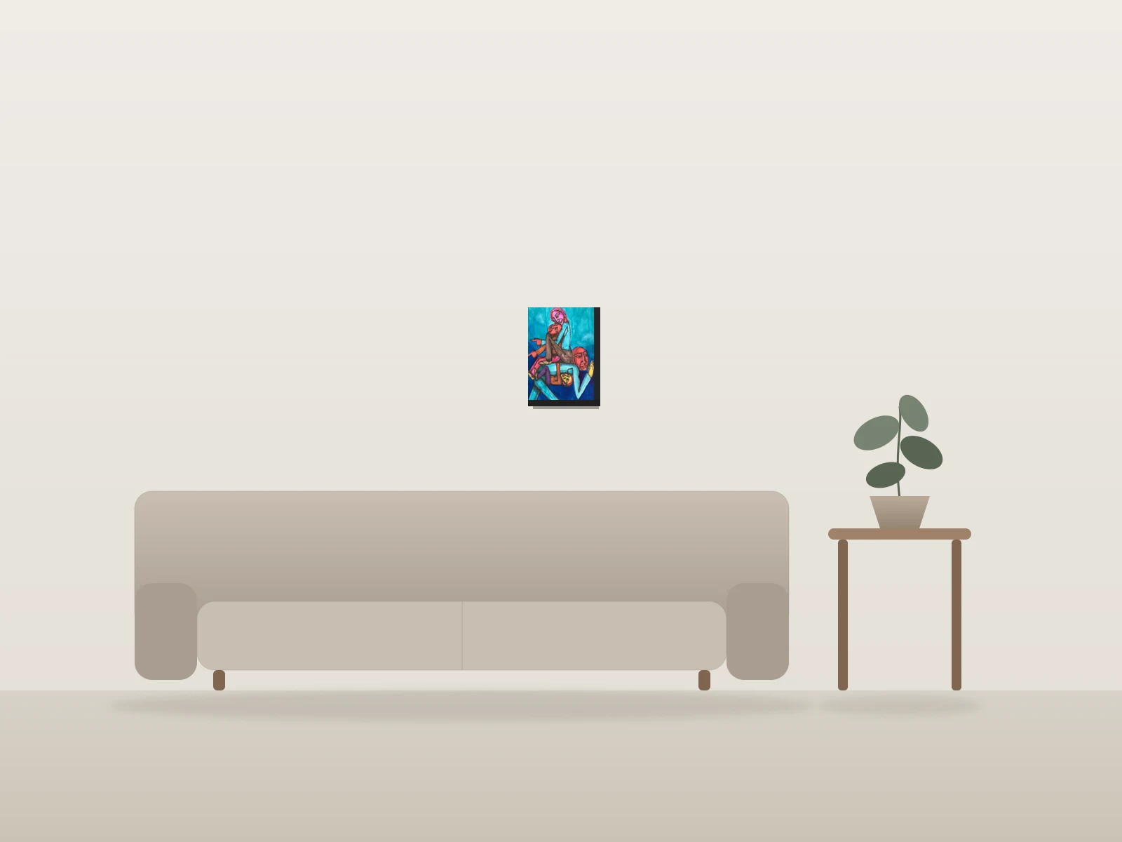 Carry me somewhere nice by Labrona shown to scale in a room