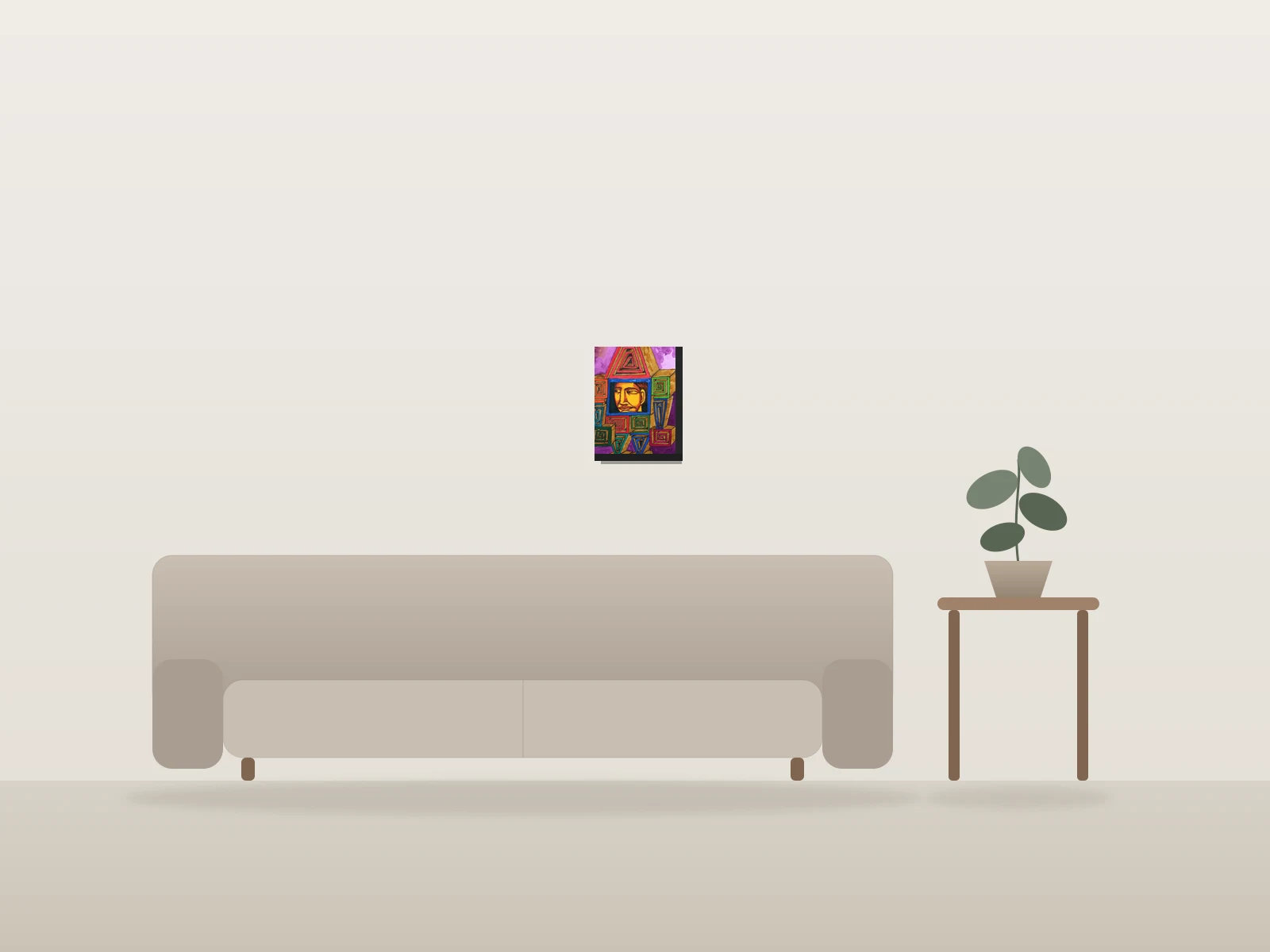I am robot by Labrona shown to scale in a room