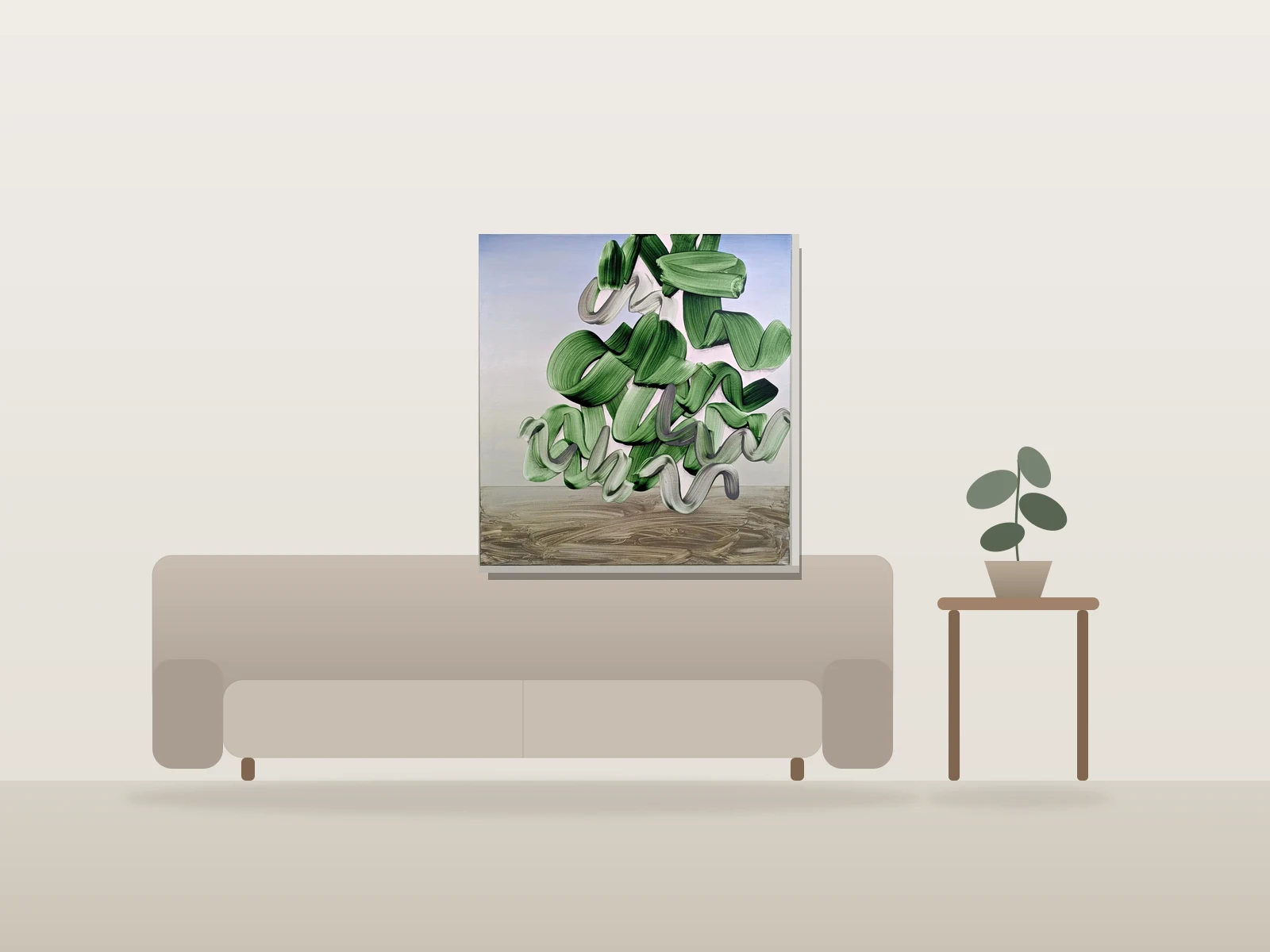 'Pin sylvestre 3' by David Willis shown to scale in a room