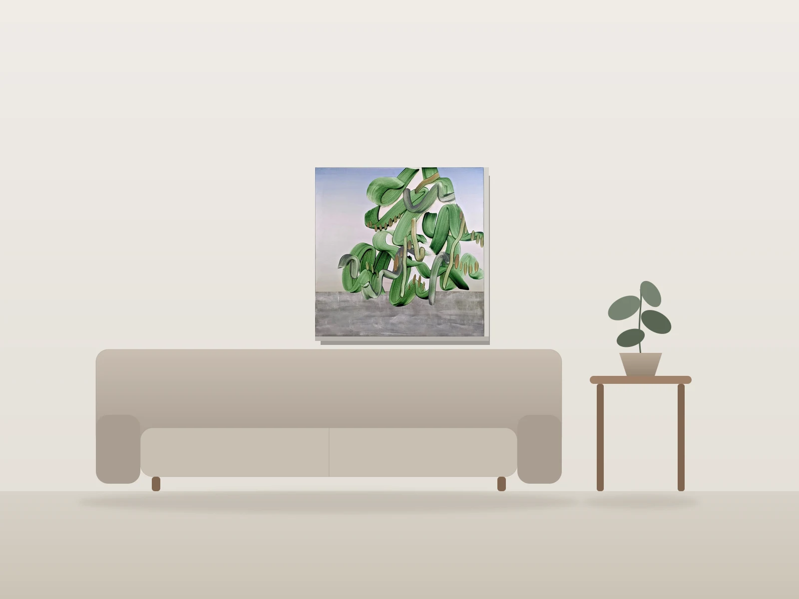 'Pin sylvestre 4' by David Willis shown to scale in a room