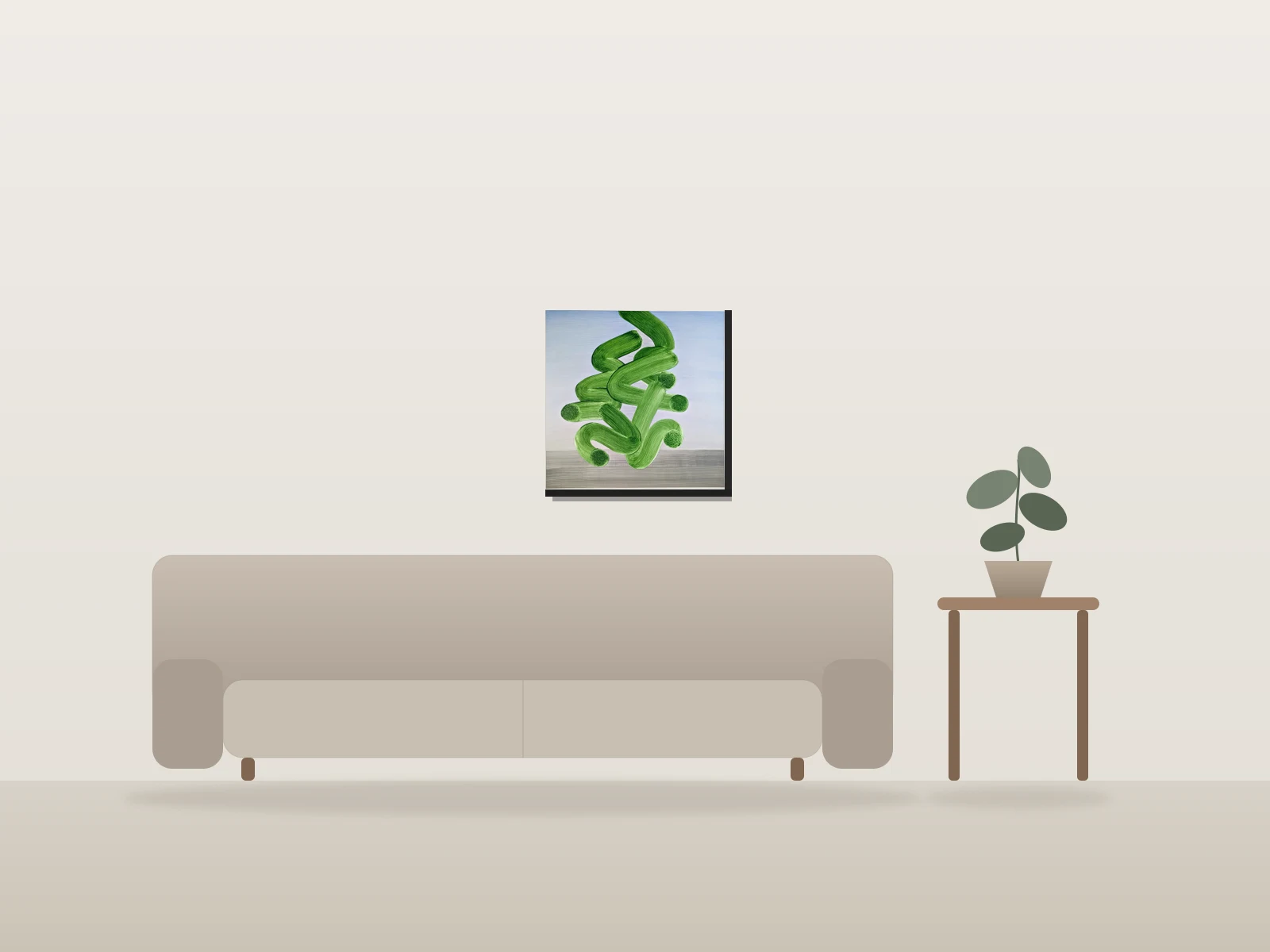 Conifere 3 by David Willis shown to scale in a room