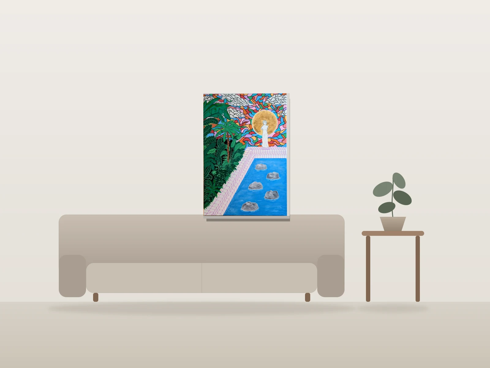 UNKNOWN PLACE #2 by Maavl shown to scale in a room