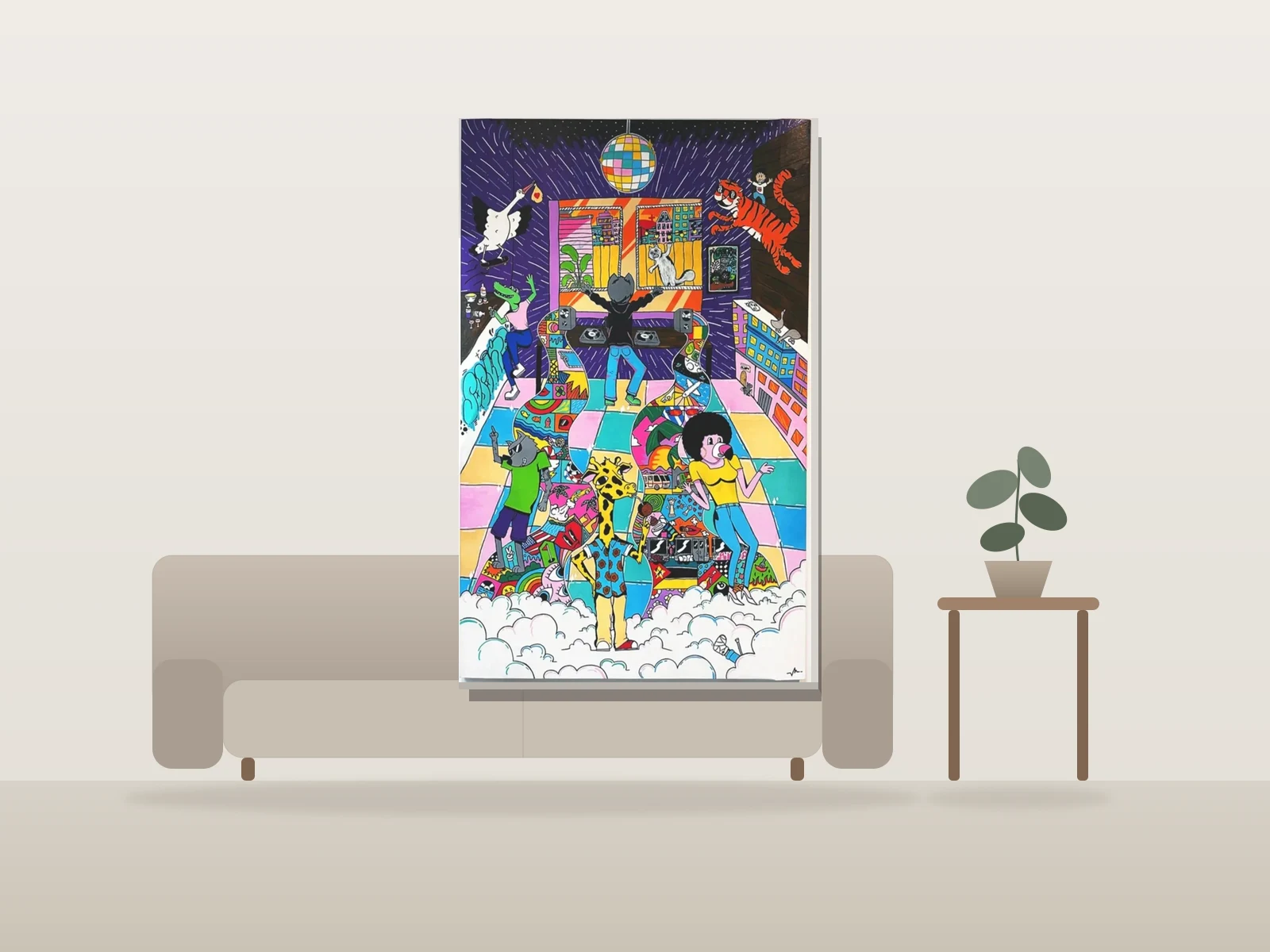 UNFORGETTABLE FEVER by Maavl shown to scale in a room
