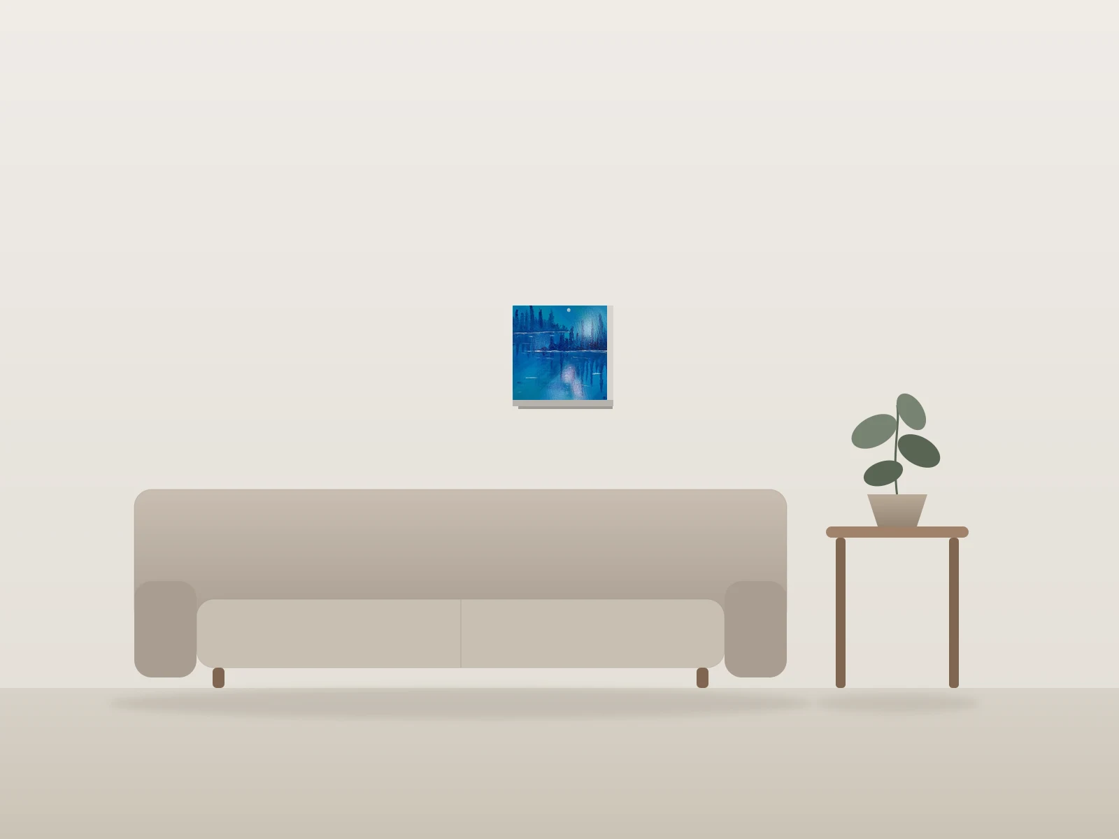 Bright Night by Rim shown to scale in a room