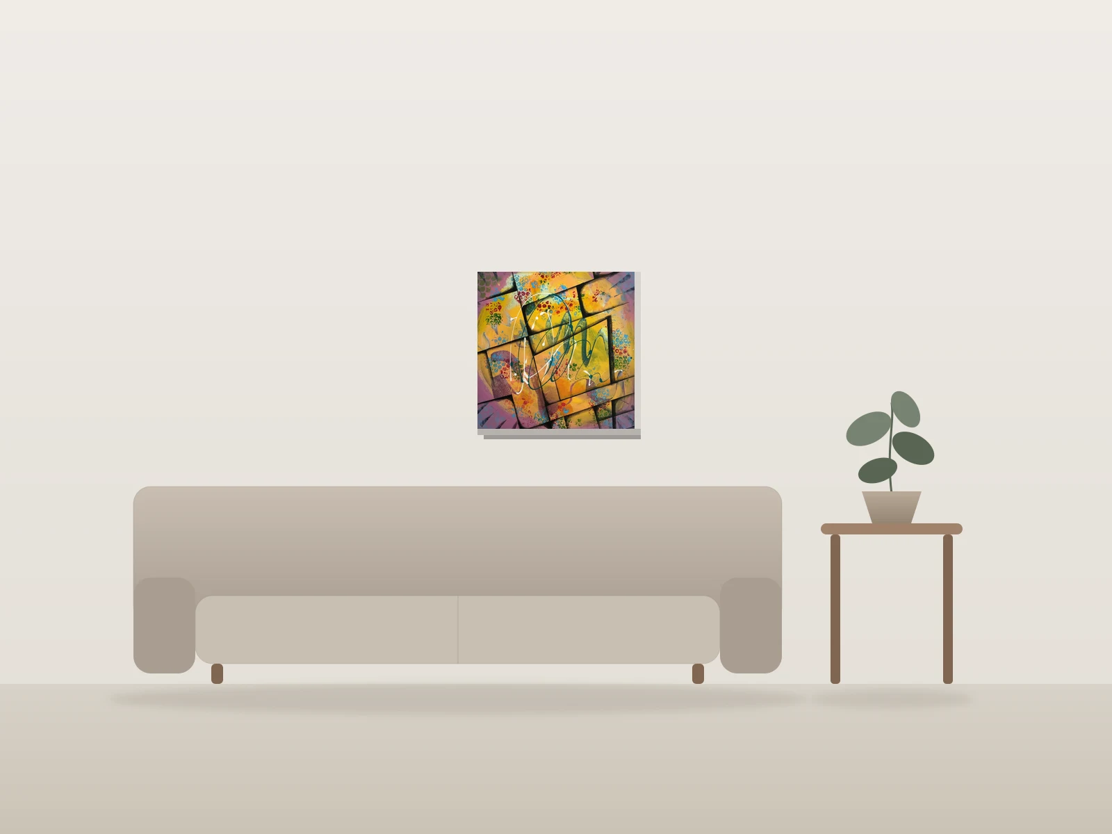 3D by Rim shown to scale in a room