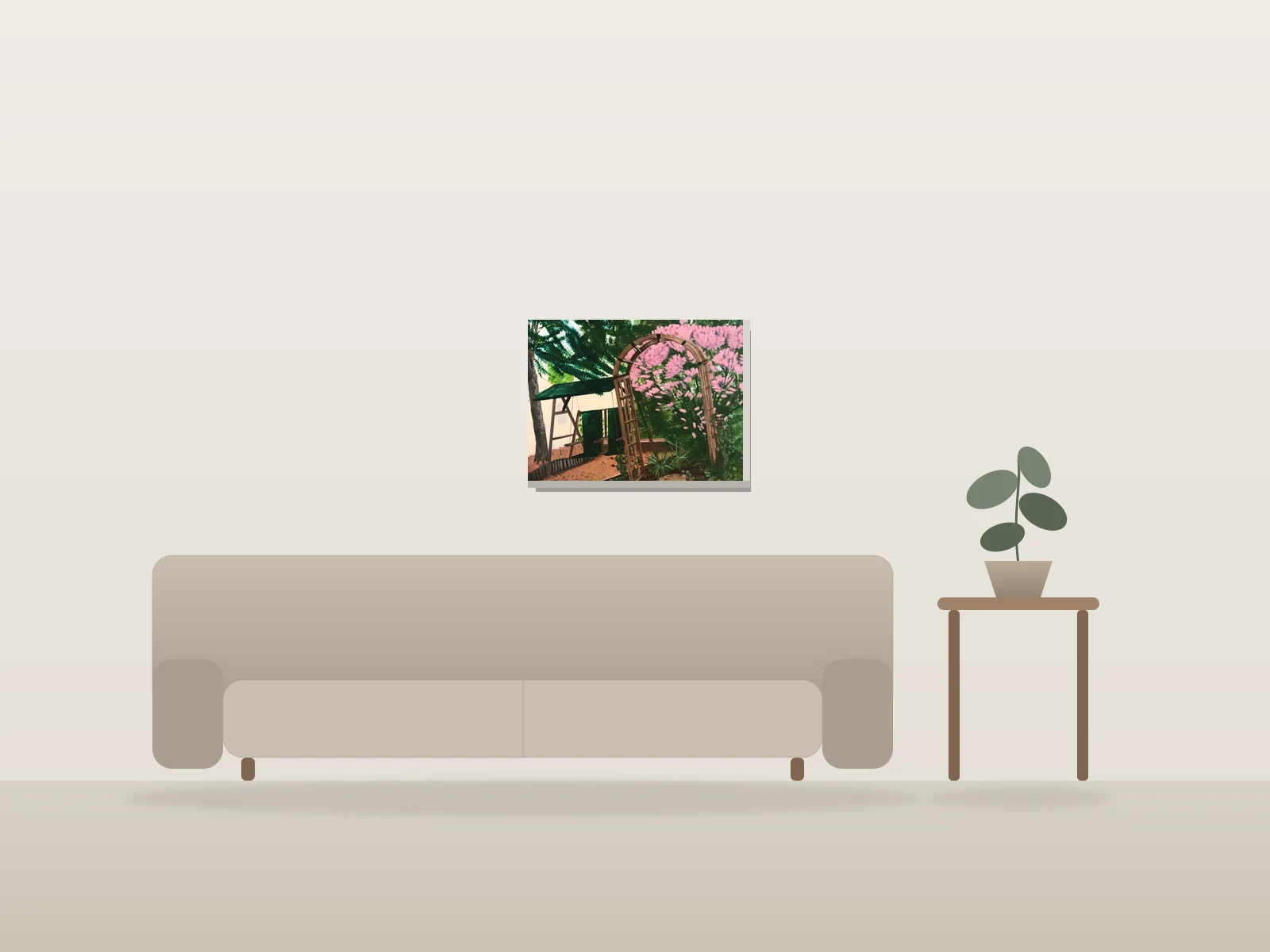 My Backyard by Rim shown to scale in a room