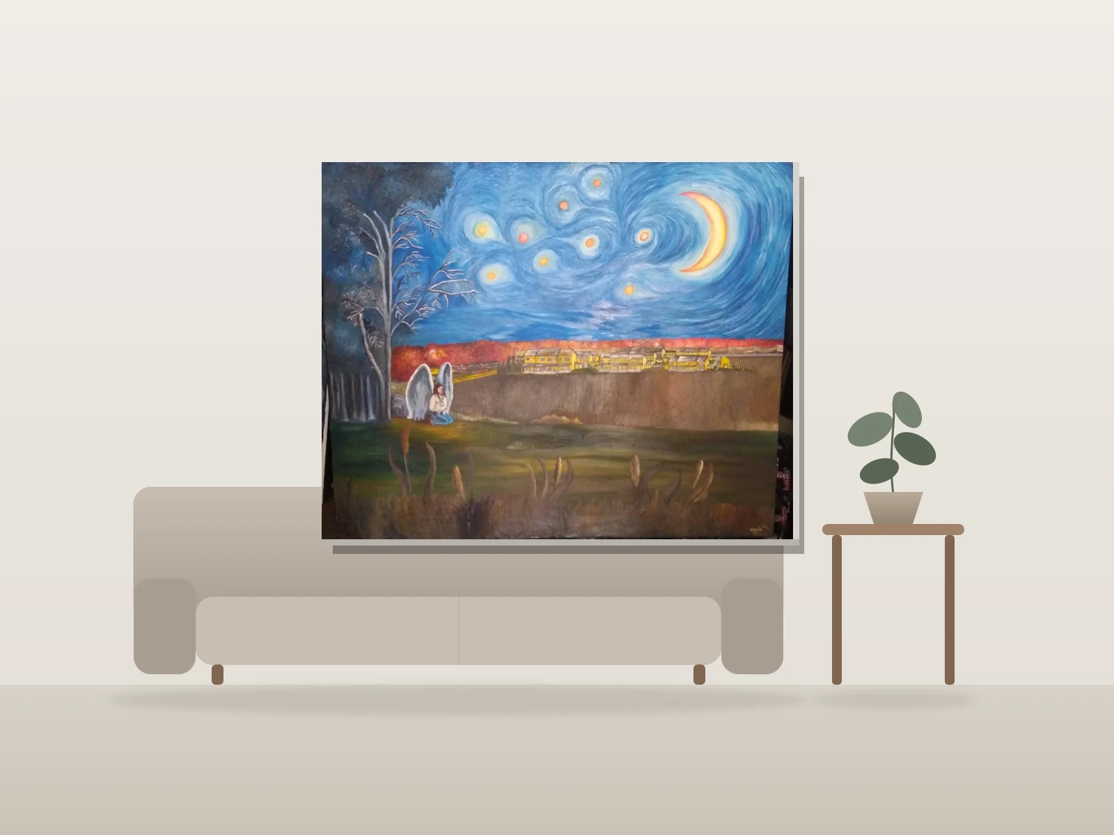 Time of Heartache by David R.L. shown to scale in a room