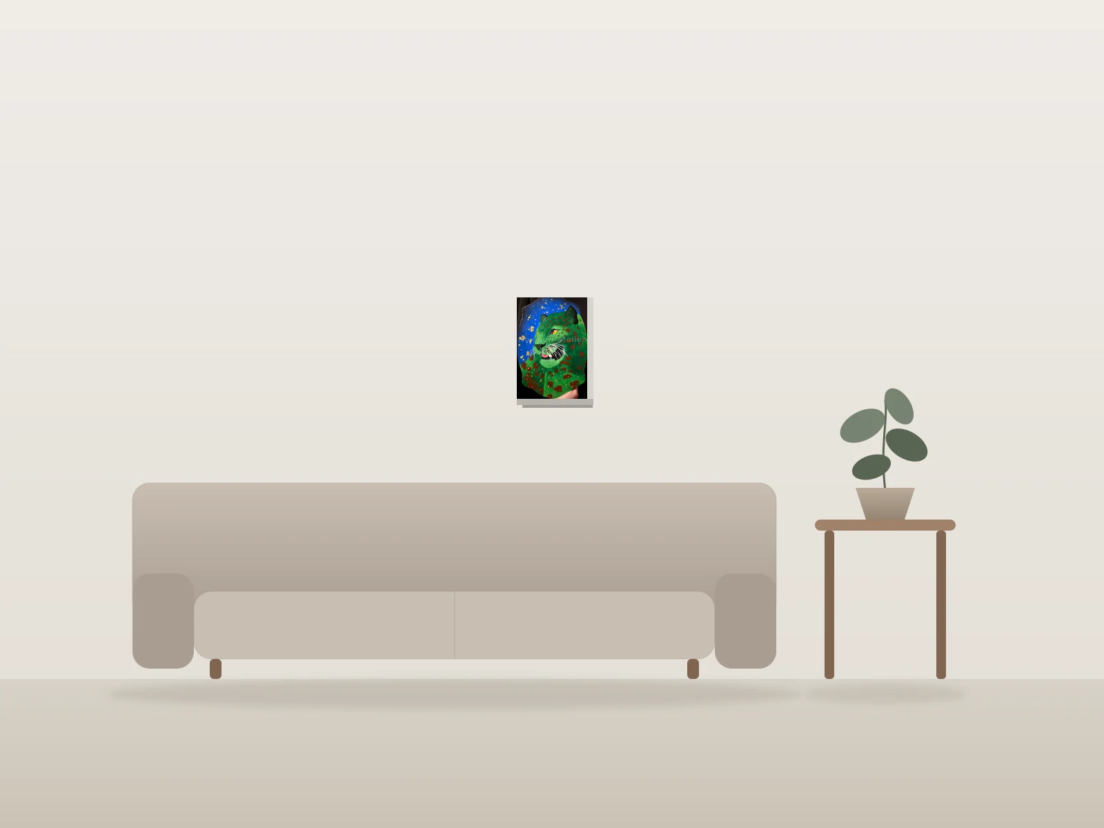 beauté émeraude by Noxmori Atelier shown to scale in a room