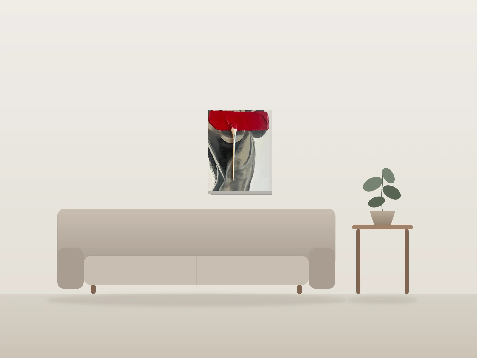 INTERDIT by Matière & Âme shown to scale in a room
