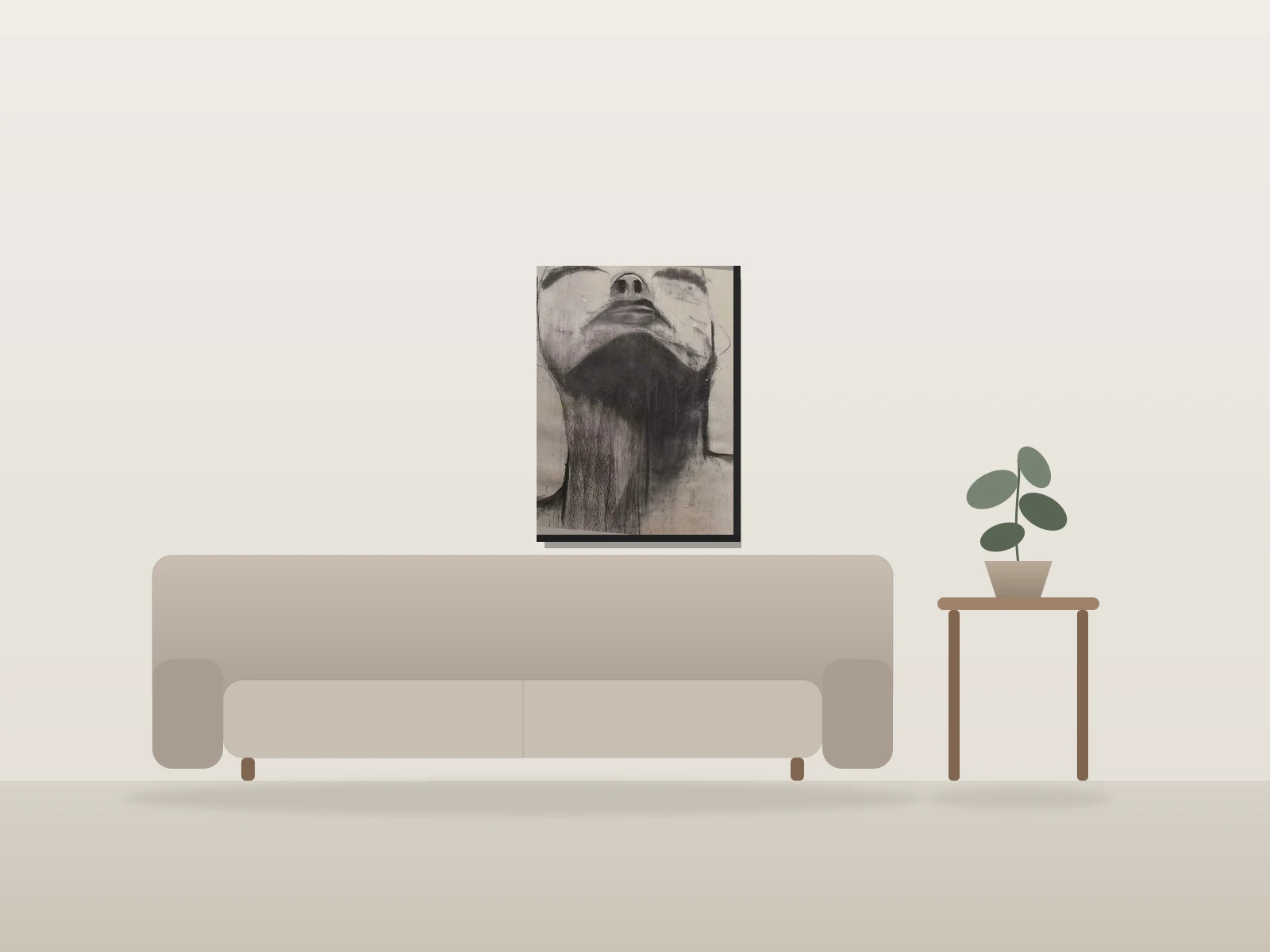 Untitled, c. 2026 par Christina Ivette Jimenez présentée à l'échelle dans une pièce